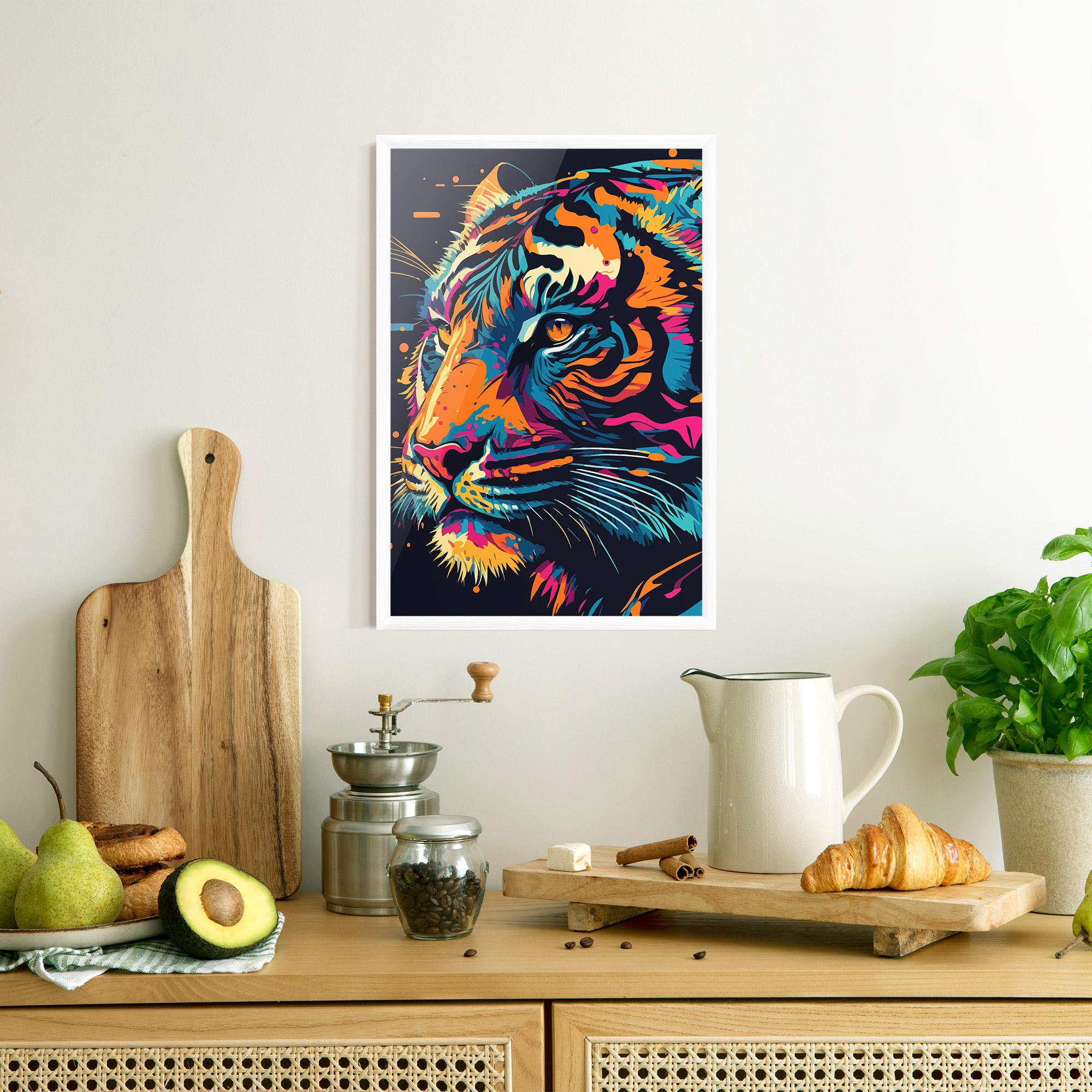 Plakat w Ramie Colorful Tiger mockup 8