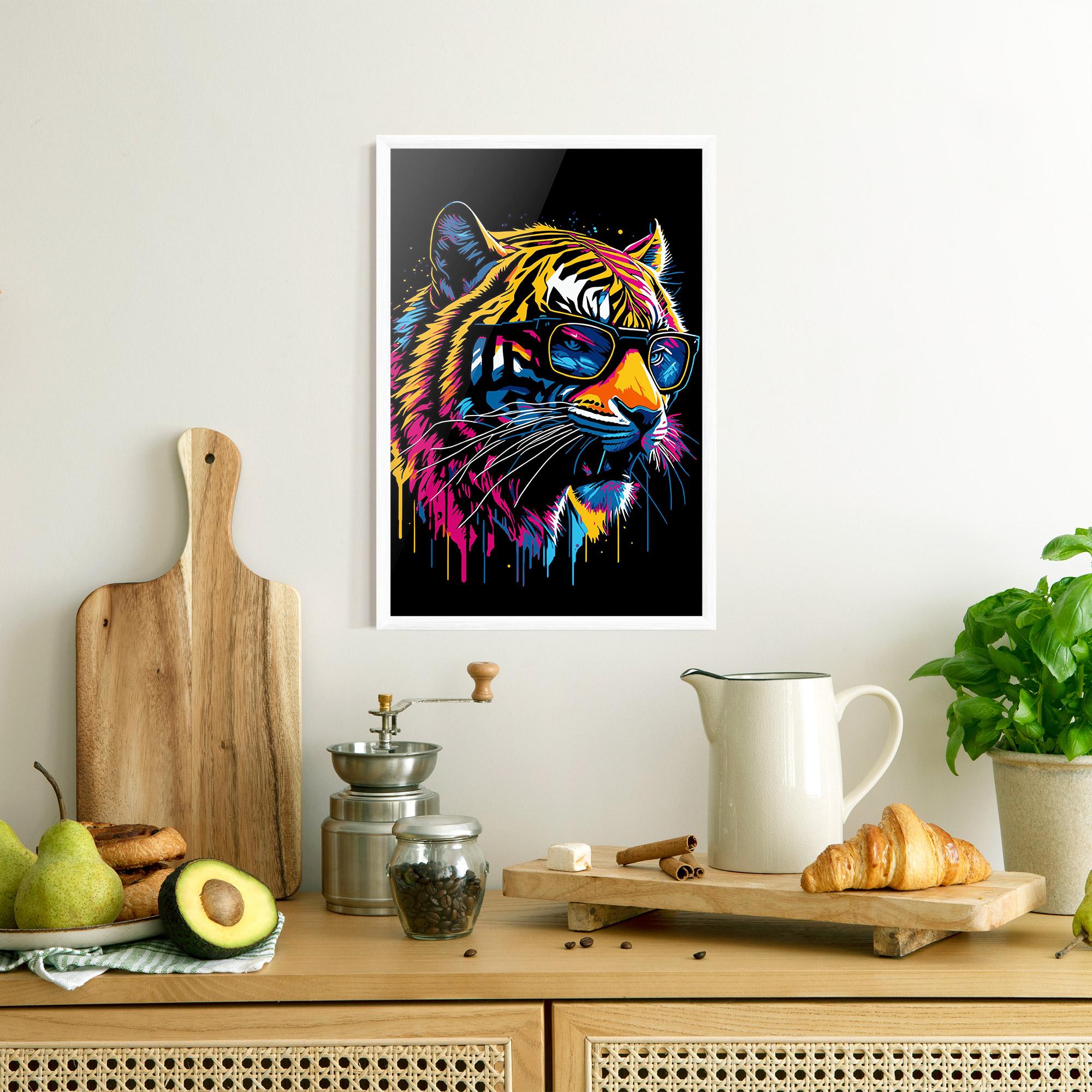 Plakat w Ramie Cool Tiger mockup 8