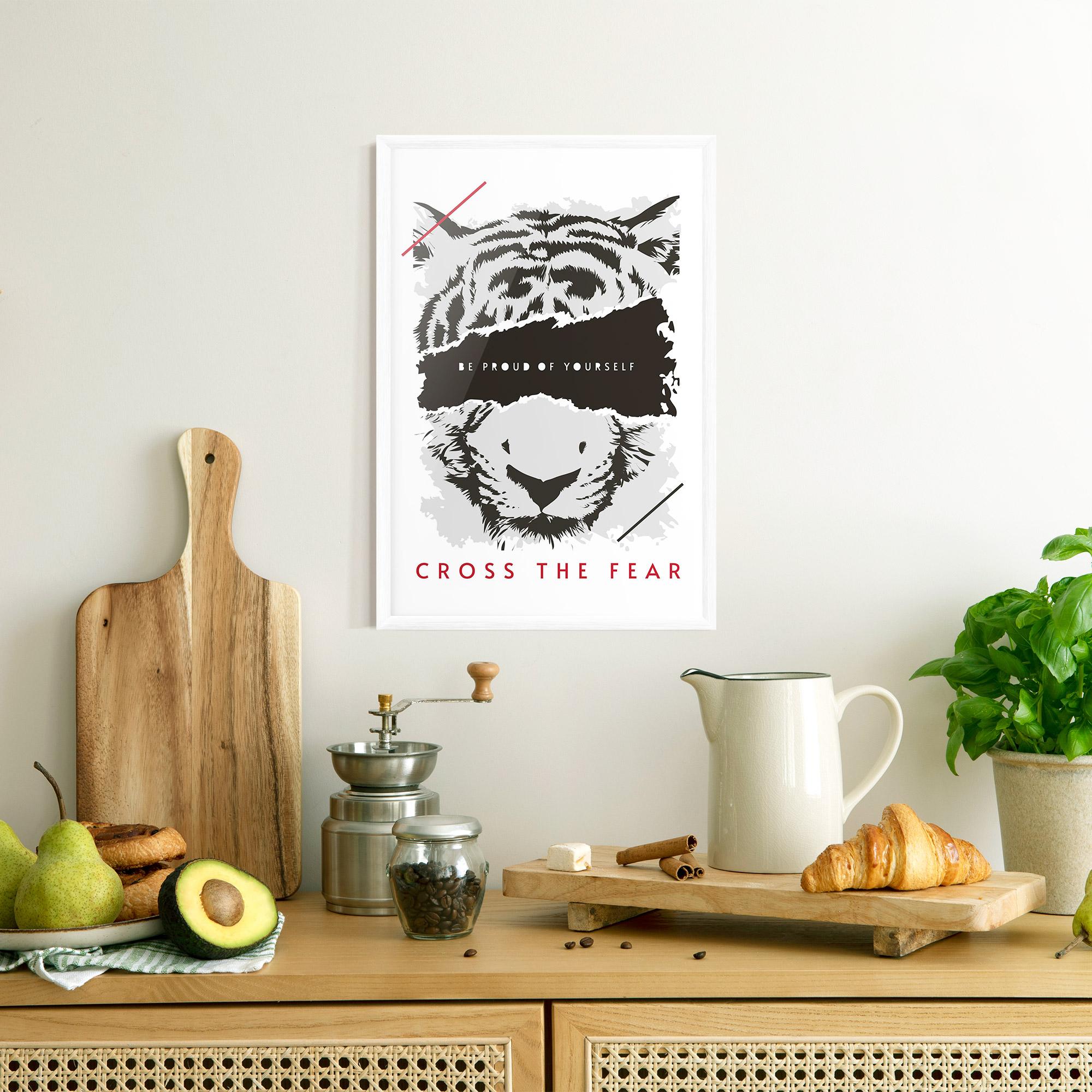 Plakat w Ramie Cross The Fear mockup 8