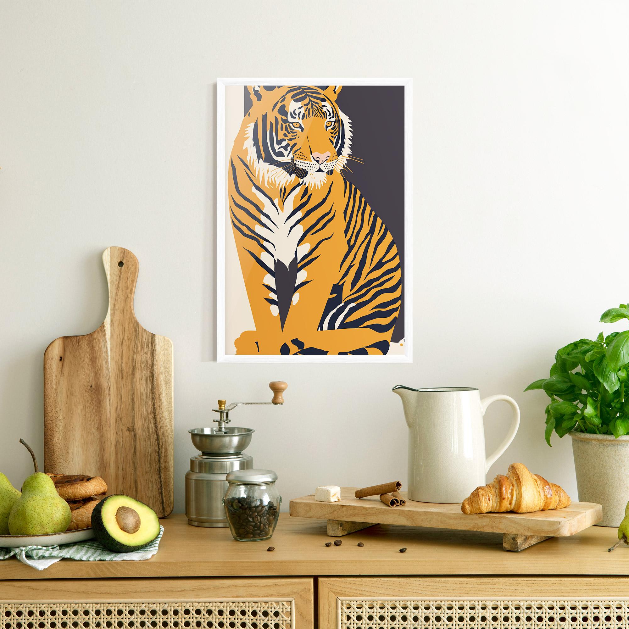 Plakat w Ramie Orange Tiger mockup 8