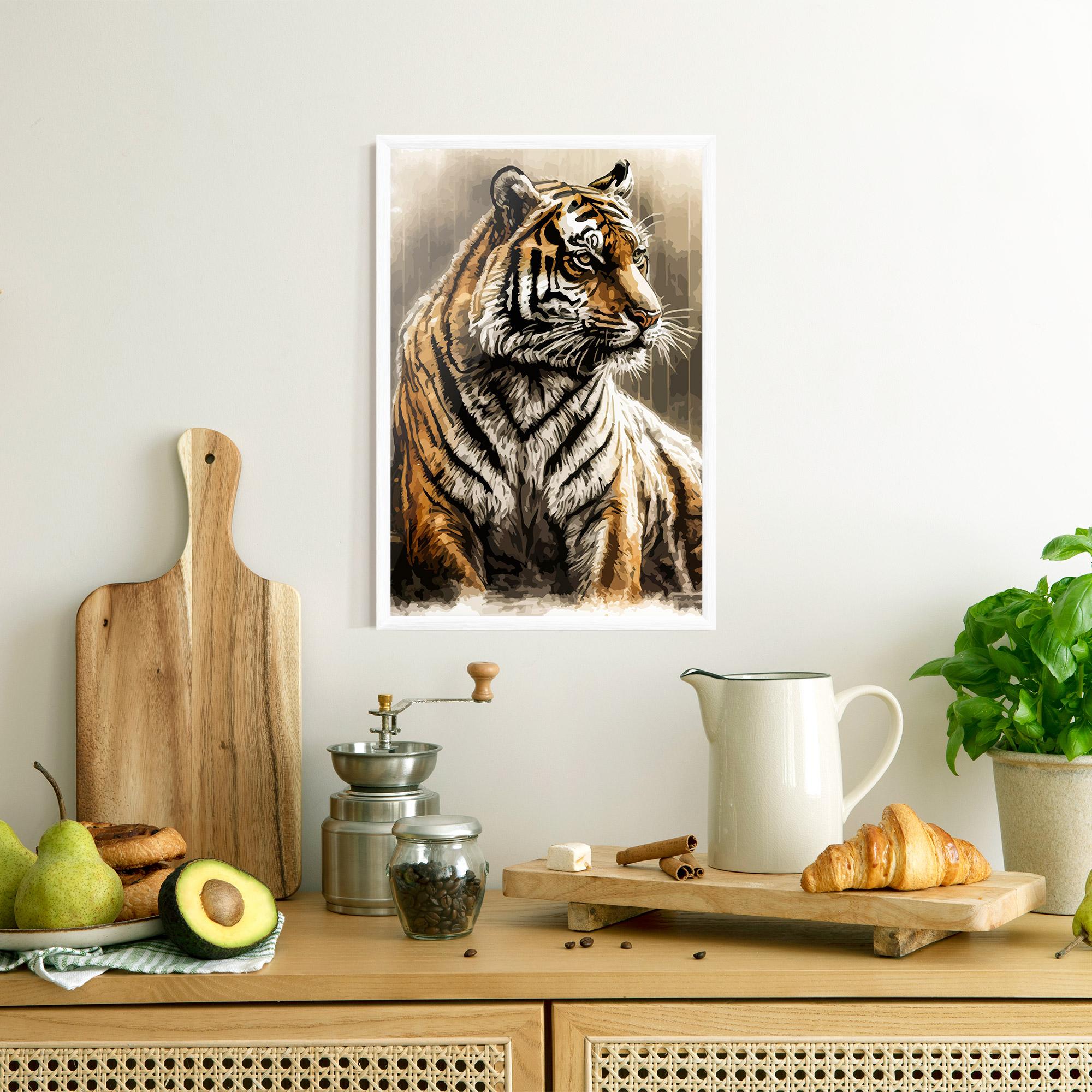 Plakat w Ramie Rain Tiger mockup 8