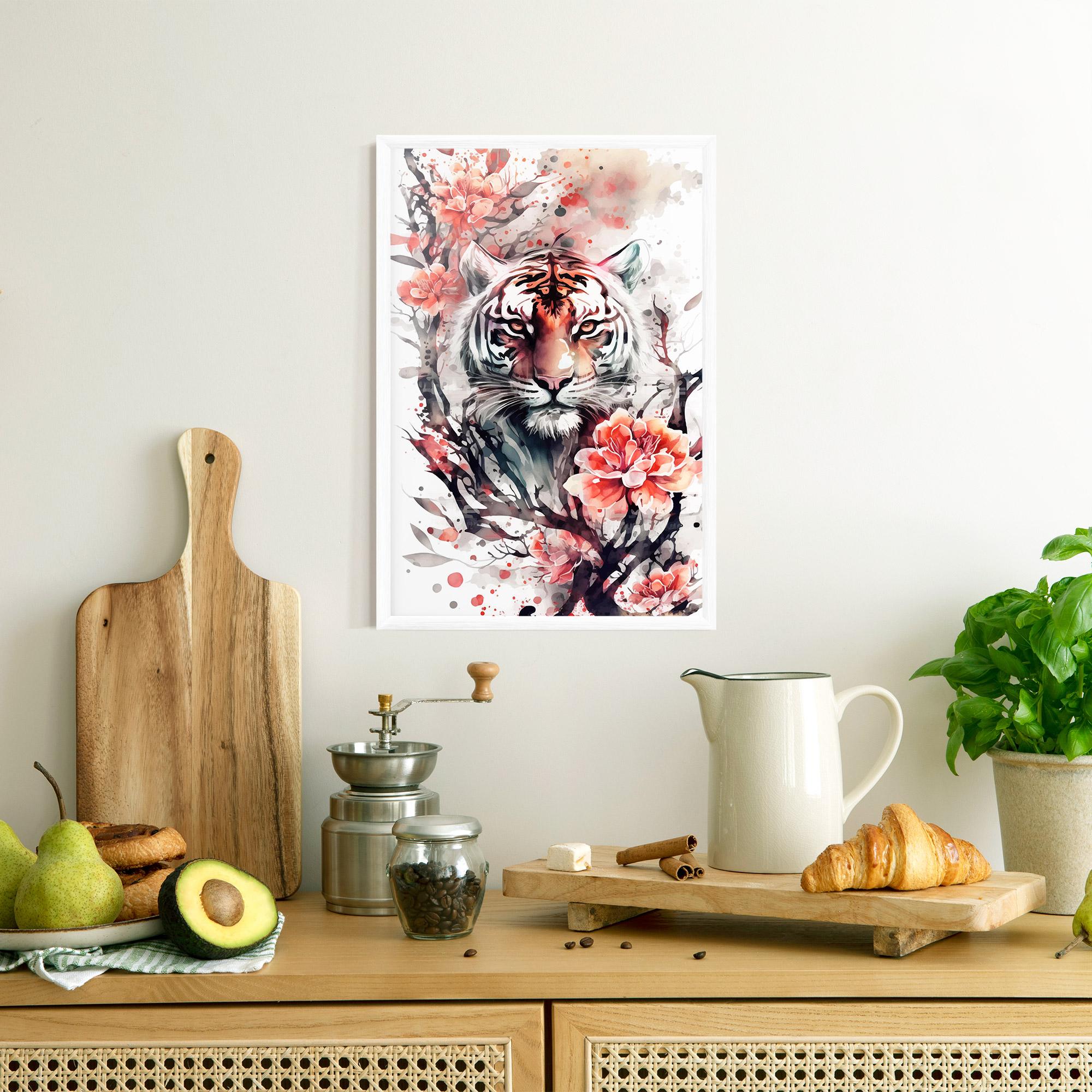 Plakat w Ramie Red Tiger mockup 8