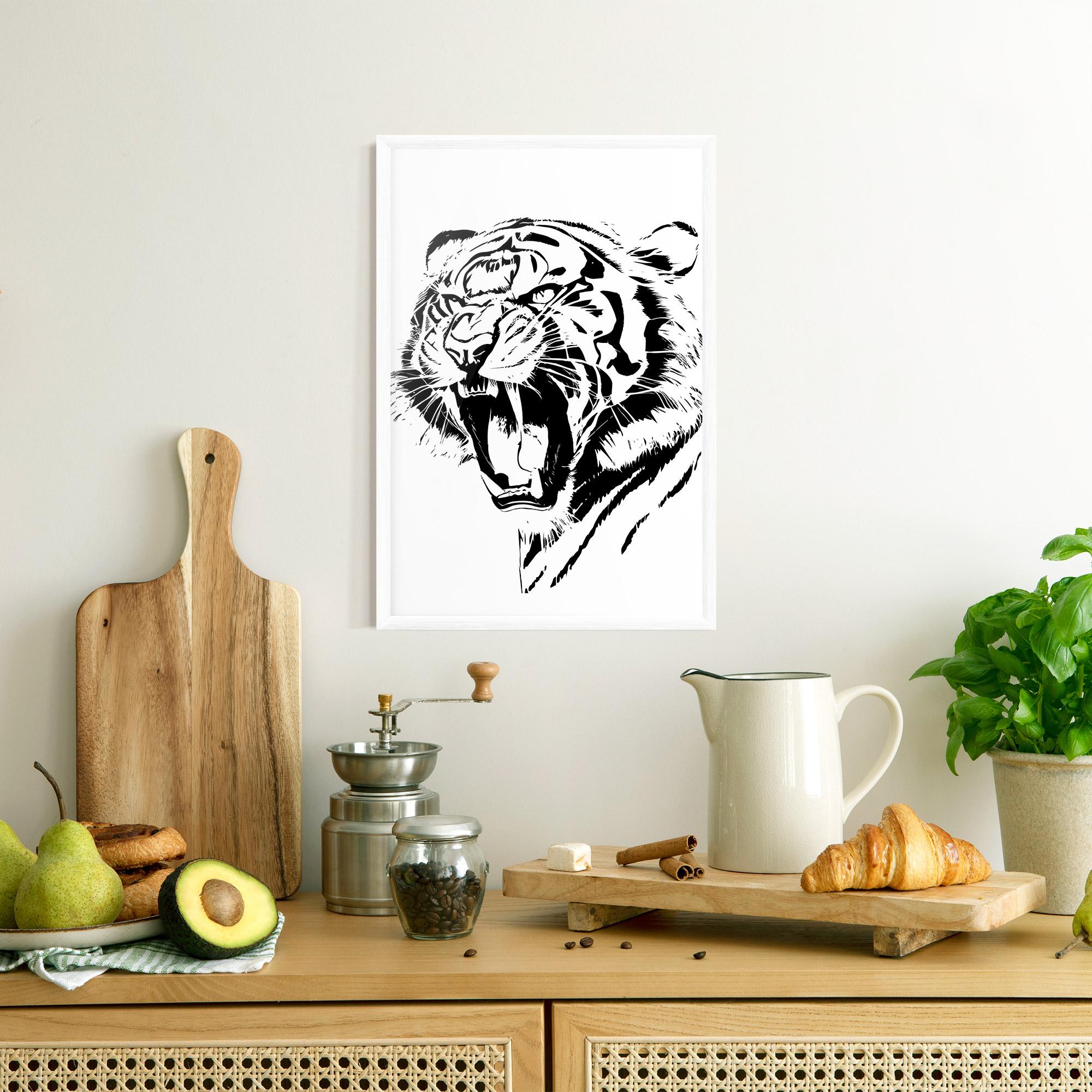 Plakat w Ramie Roaring Tiger mockup 8