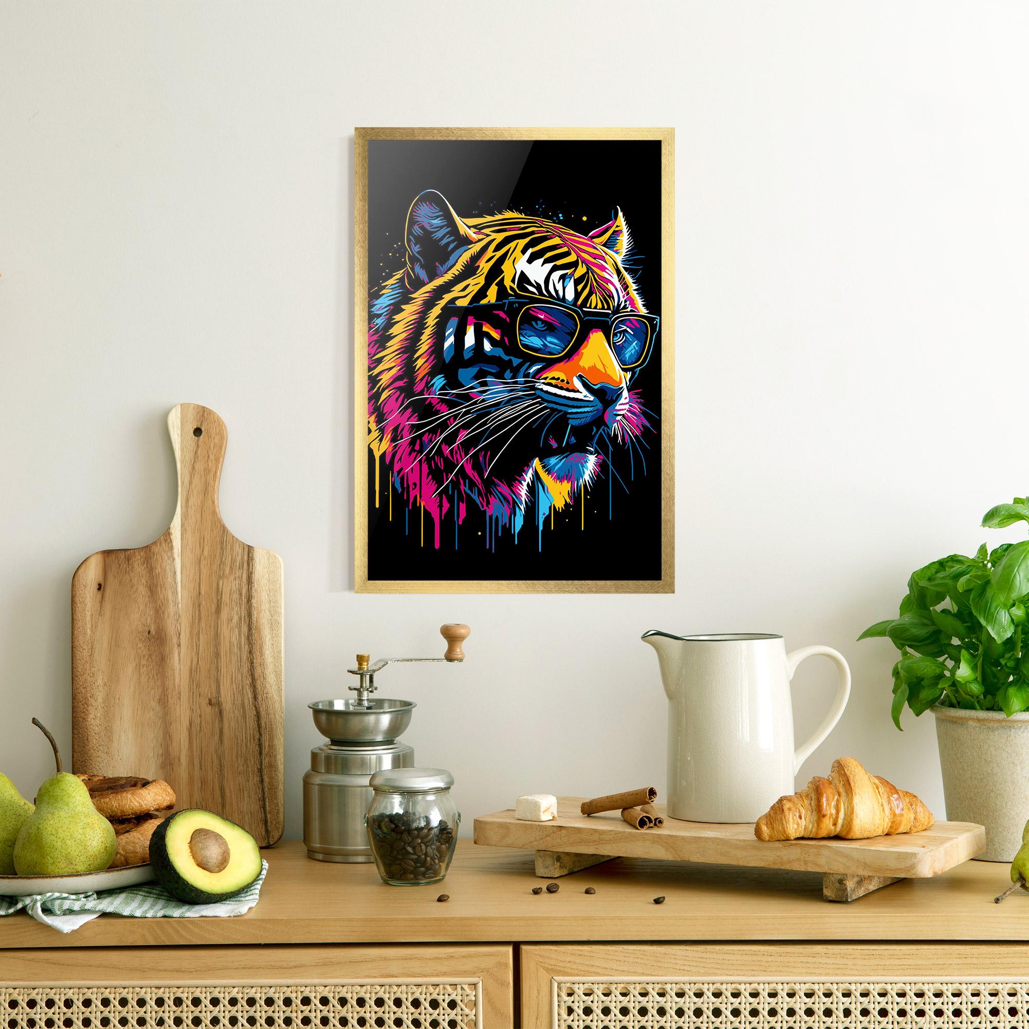 Plakat w Ramie Cool Tiger mockup 8