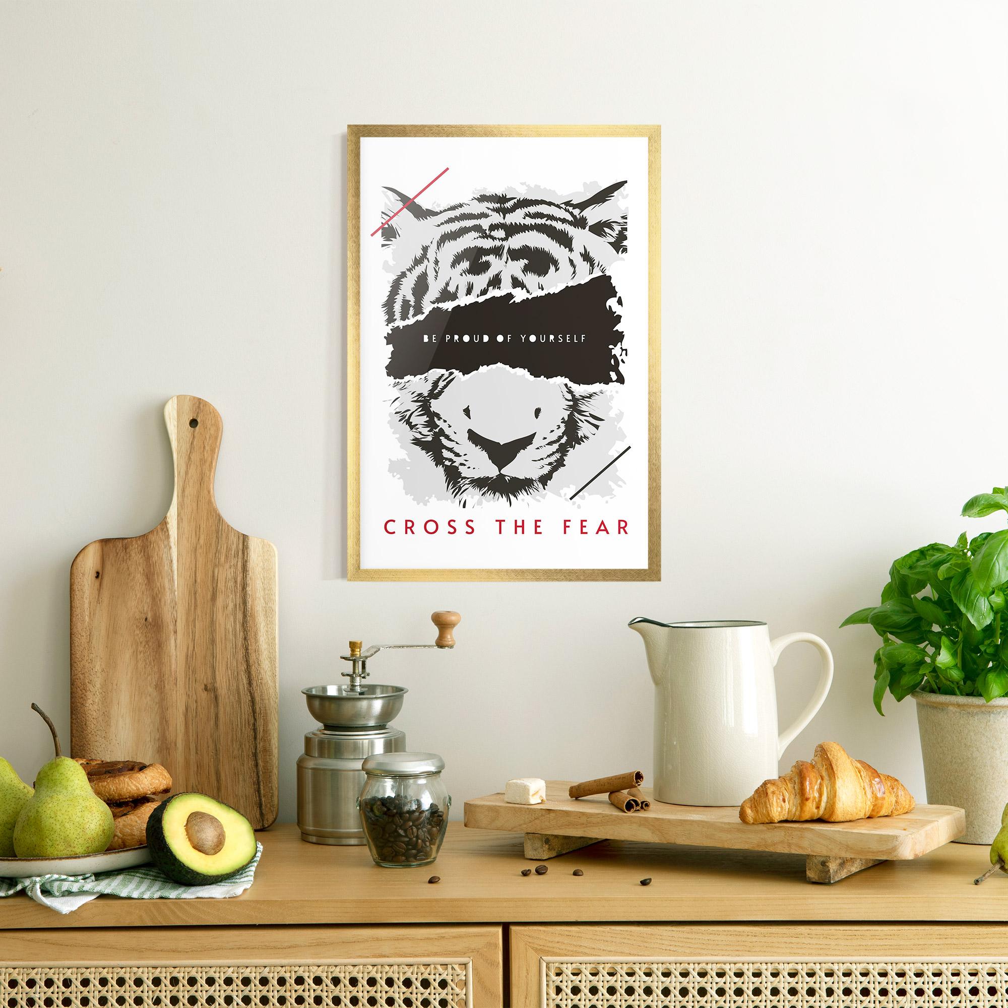 Plakat w Ramie Cross The Fear mockup 8