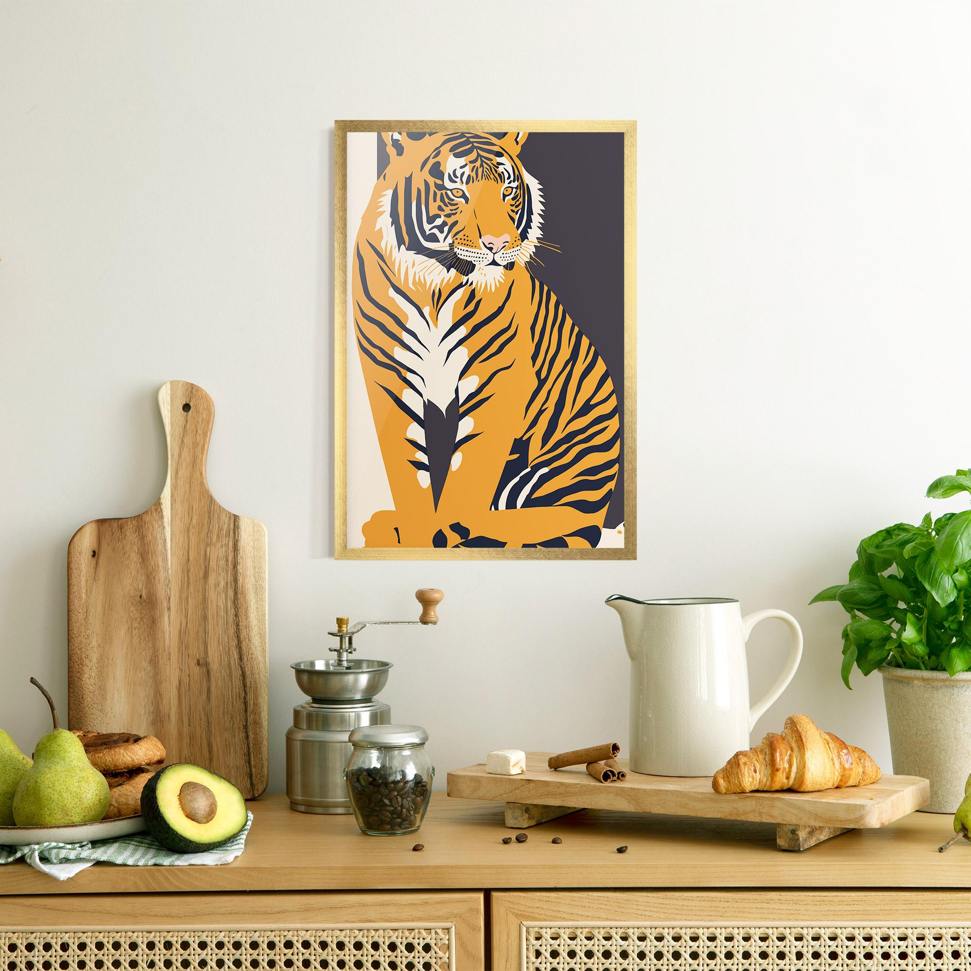 Plakat w Ramie Orange Tiger mockup 8