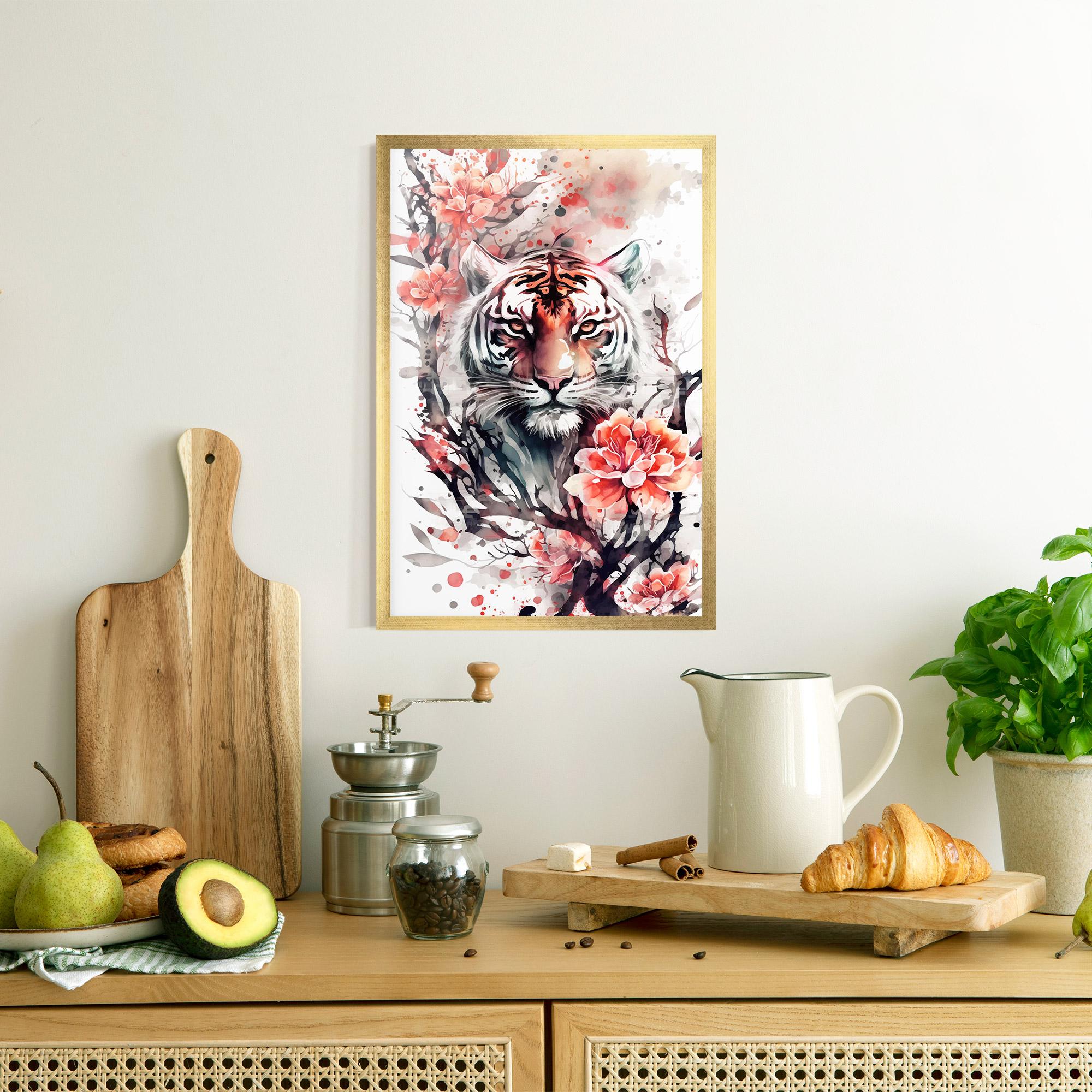 Plakat w Ramie Red Tiger mockup 8