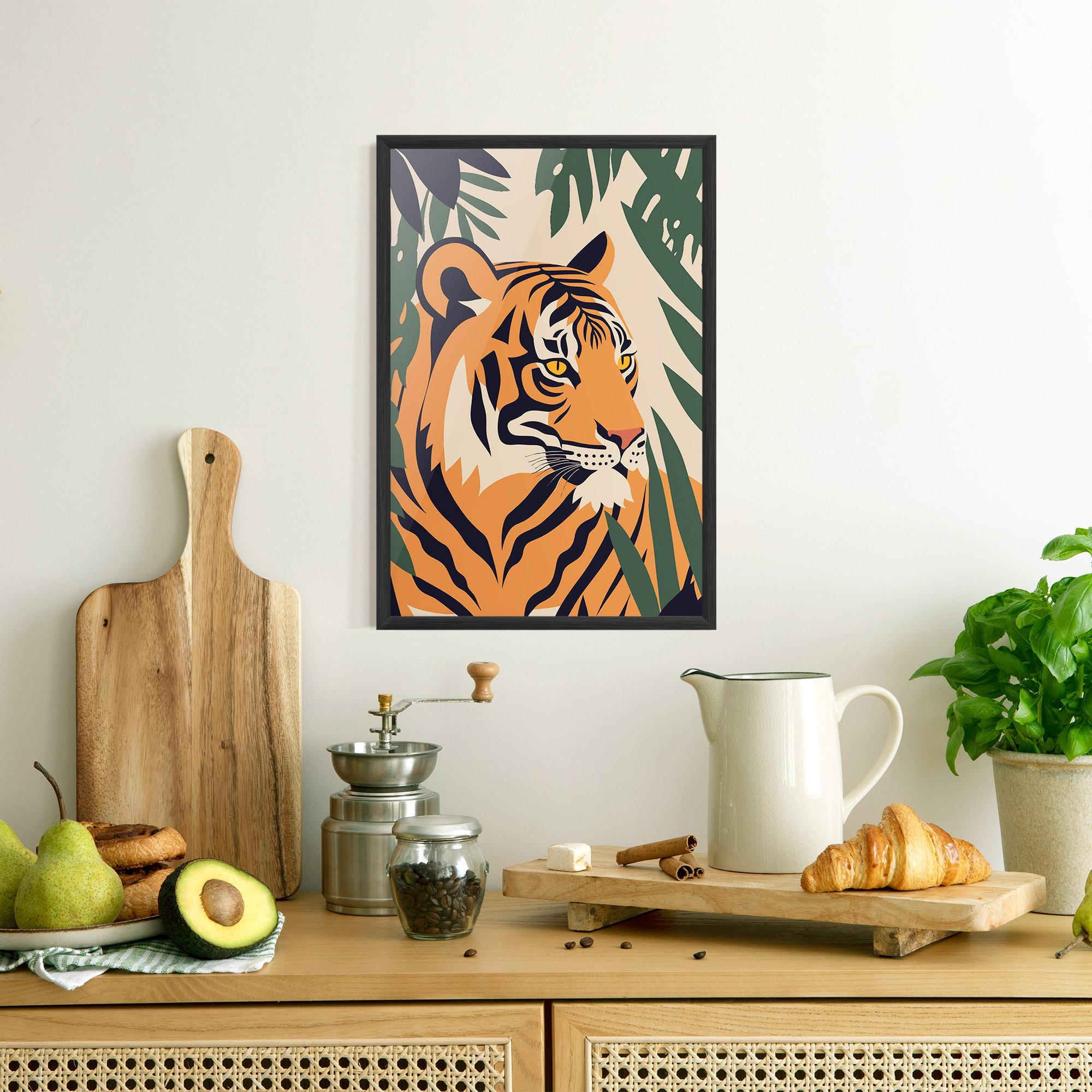 Plakat w Ramie Cartoon Style Tiger mockup 8