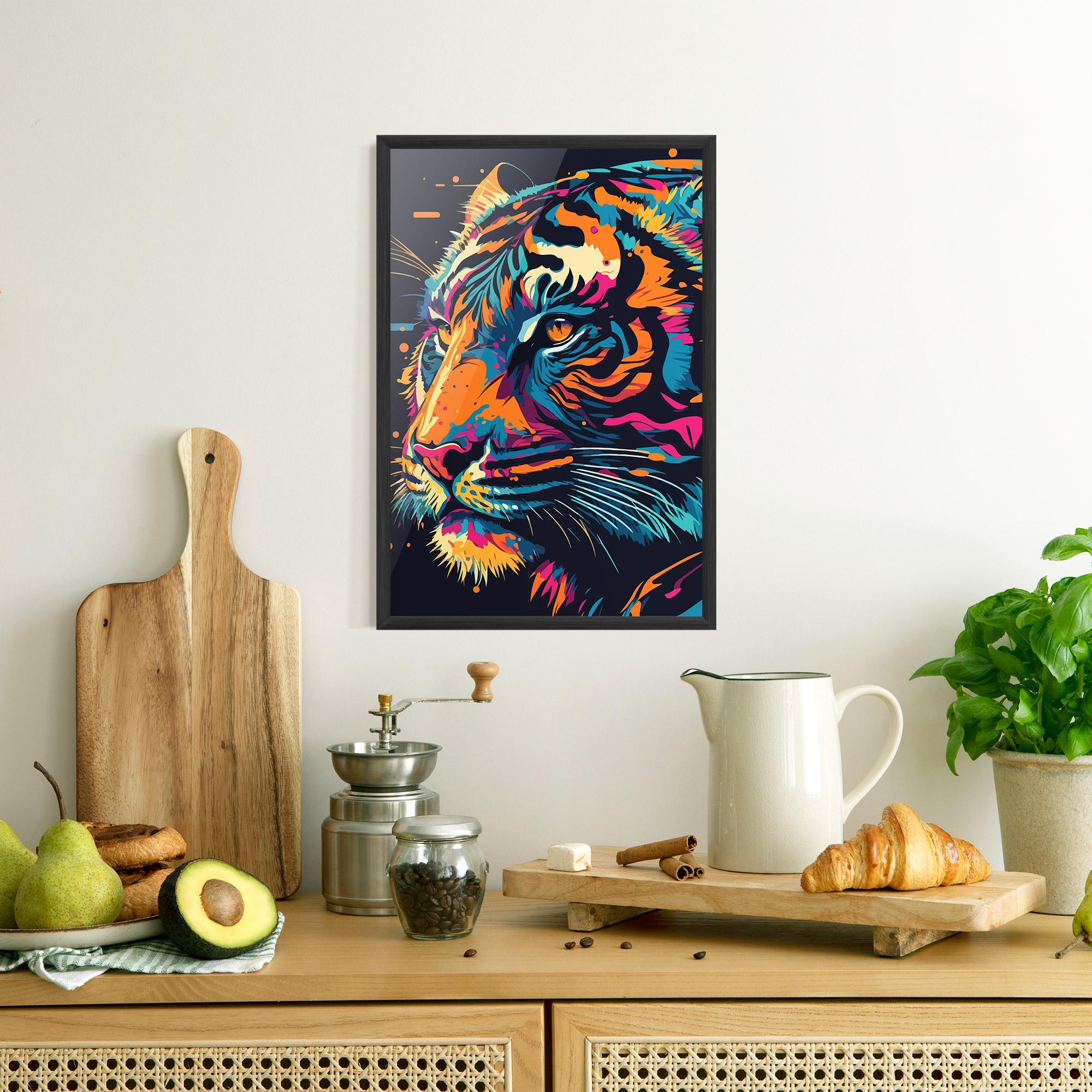 Plakat w Ramie Colorful Tiger mockup 8