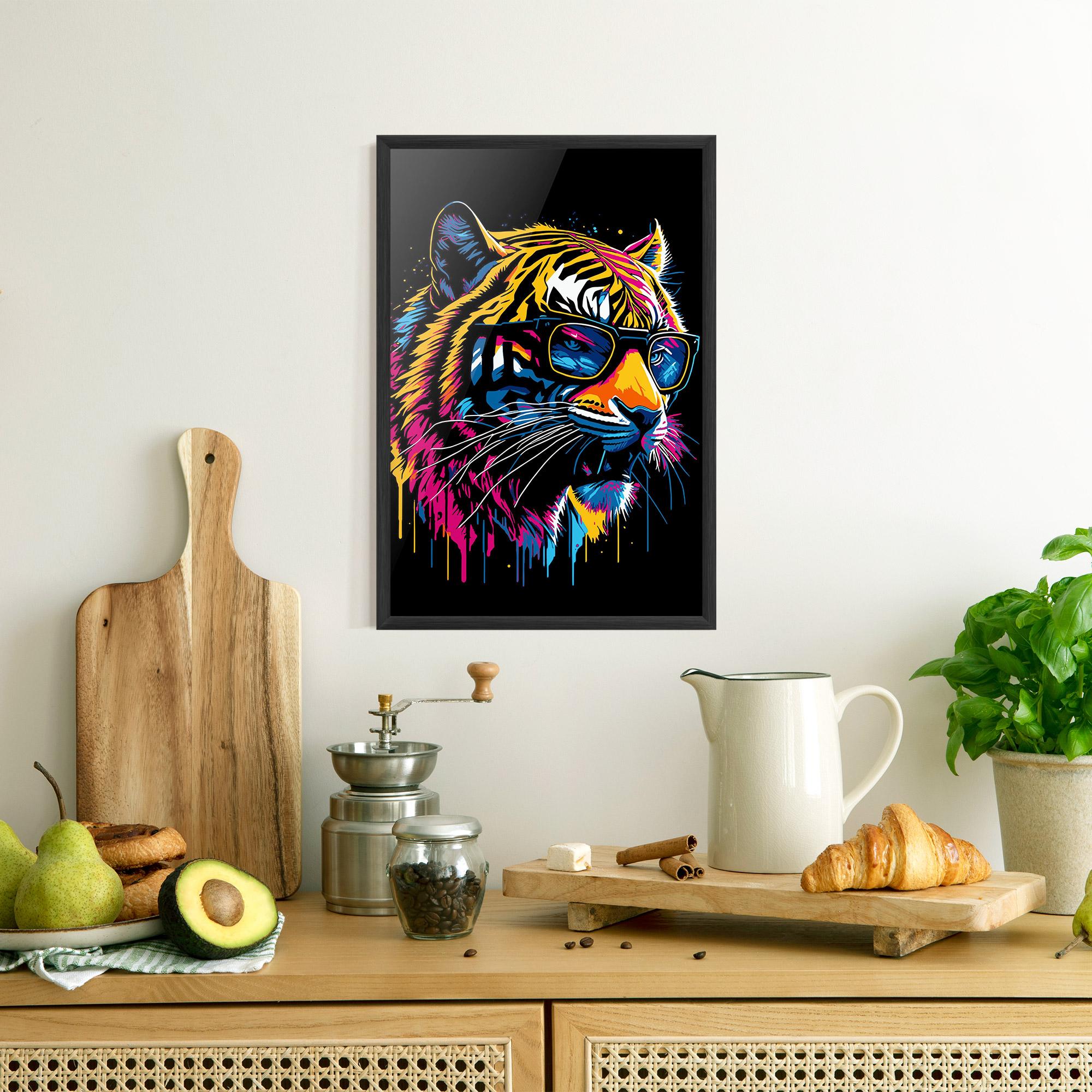 Plakat w Ramie Cool Tiger mockup 8
