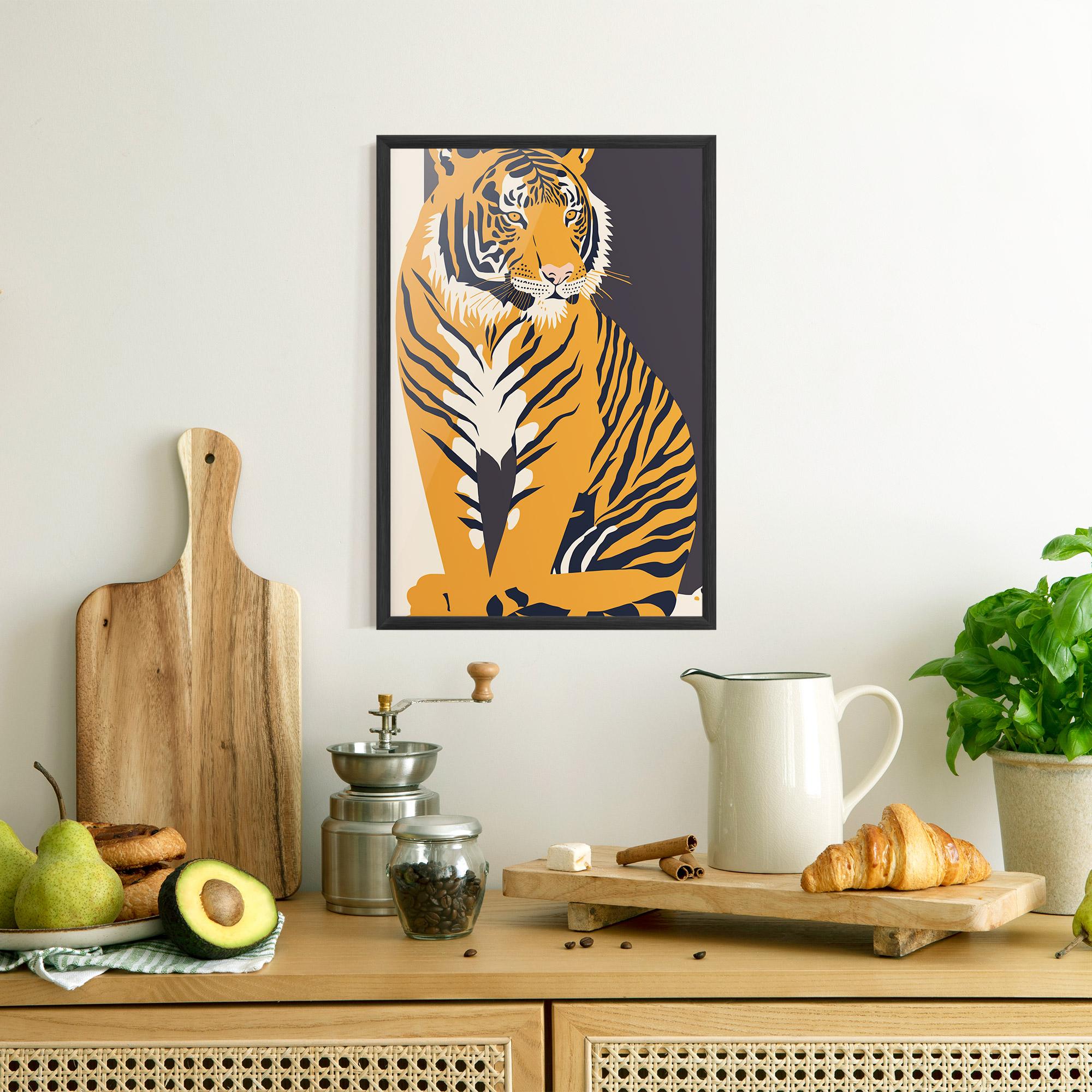 Plakat w Ramie Orange Tiger mockup 8