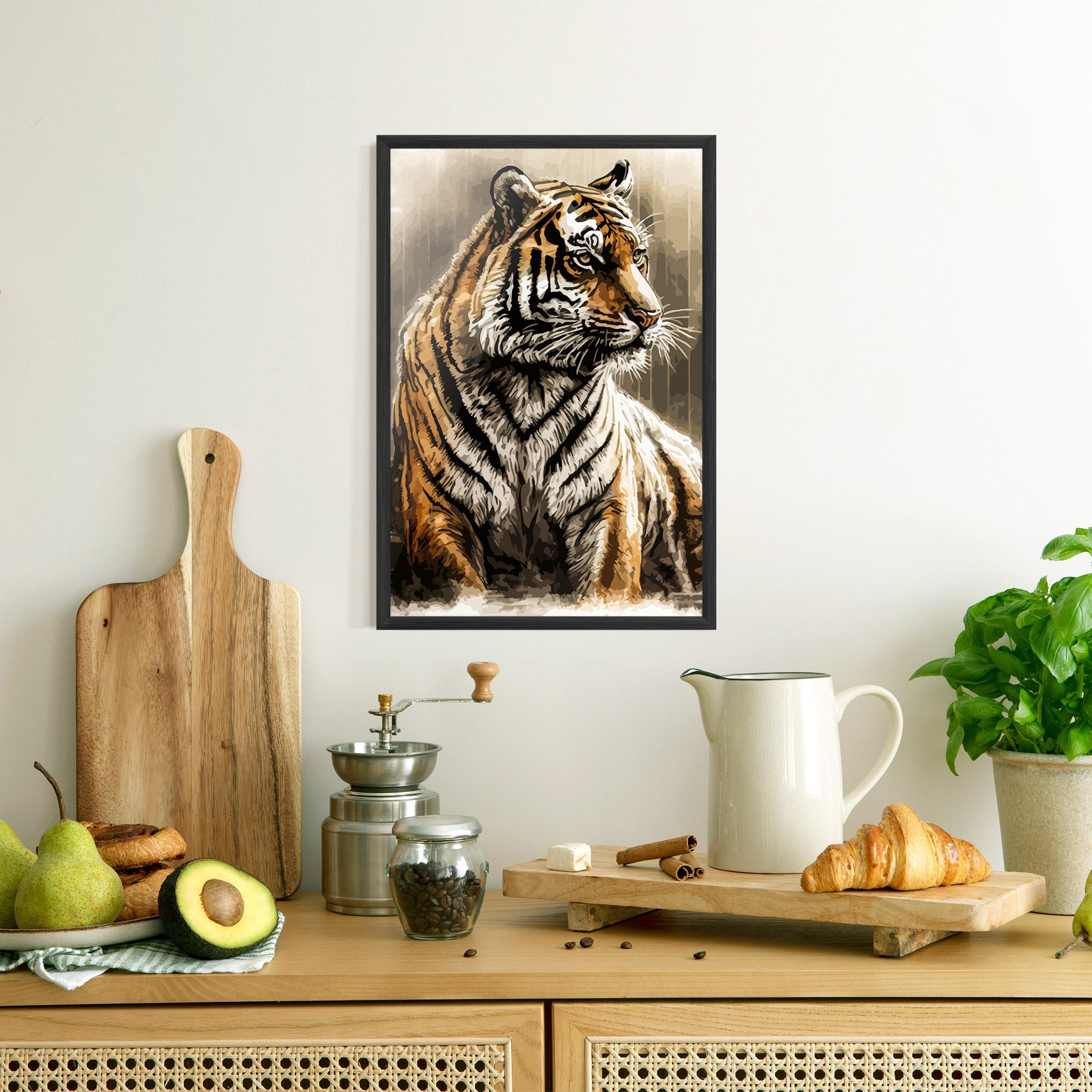 Plakat w Ramie Rain Tiger mockup 8