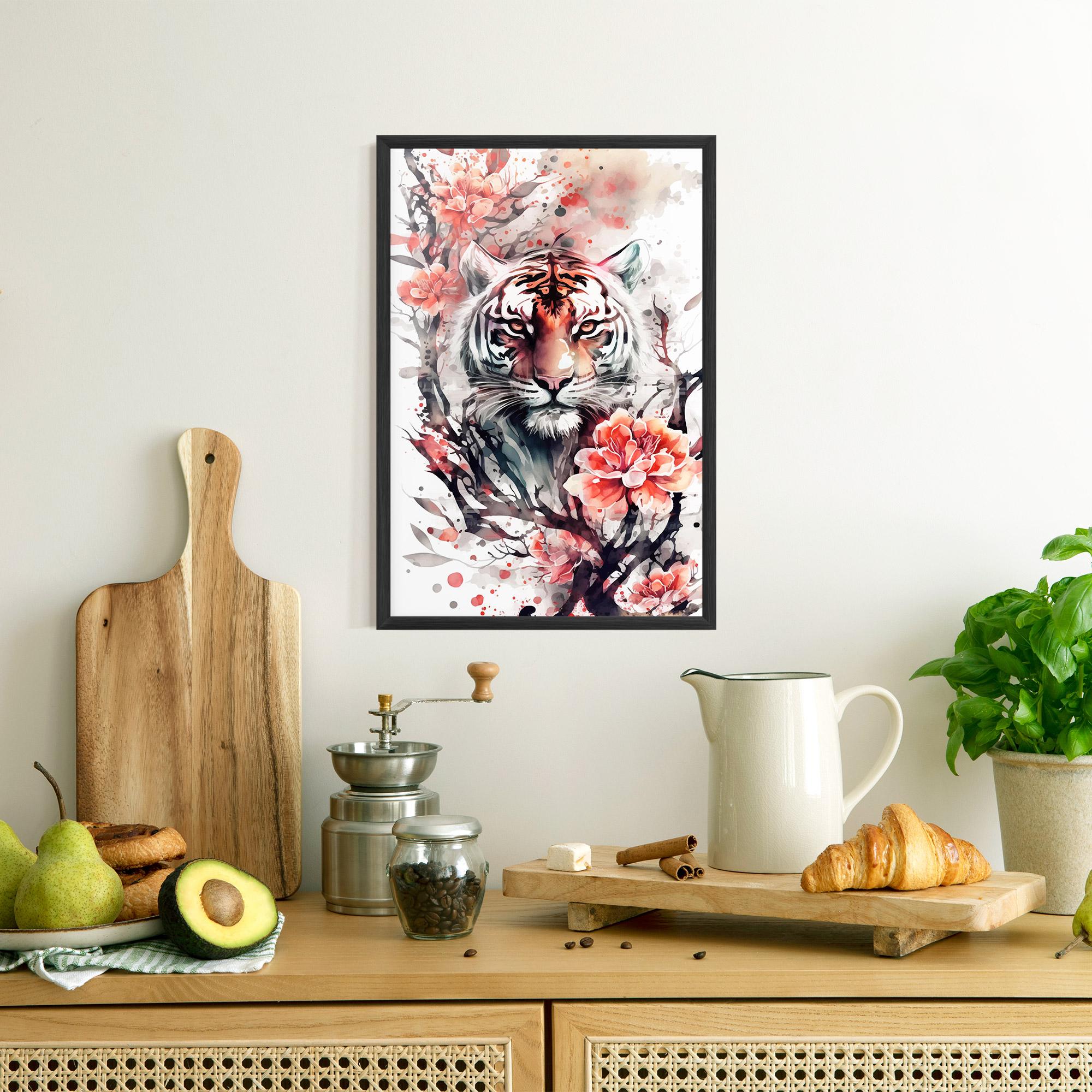 Plakat w Ramie Red Tiger mockup 8