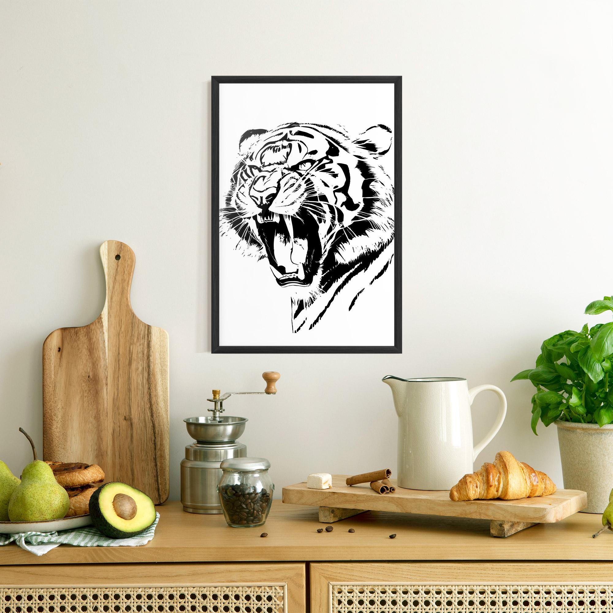 Plakat w Ramie Roaring Tiger mockup 8