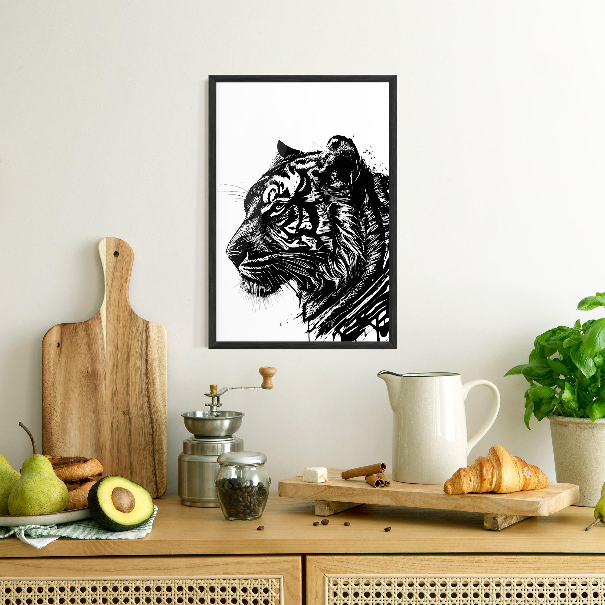 Plakat w Ramie Tiger Profile mockup 8