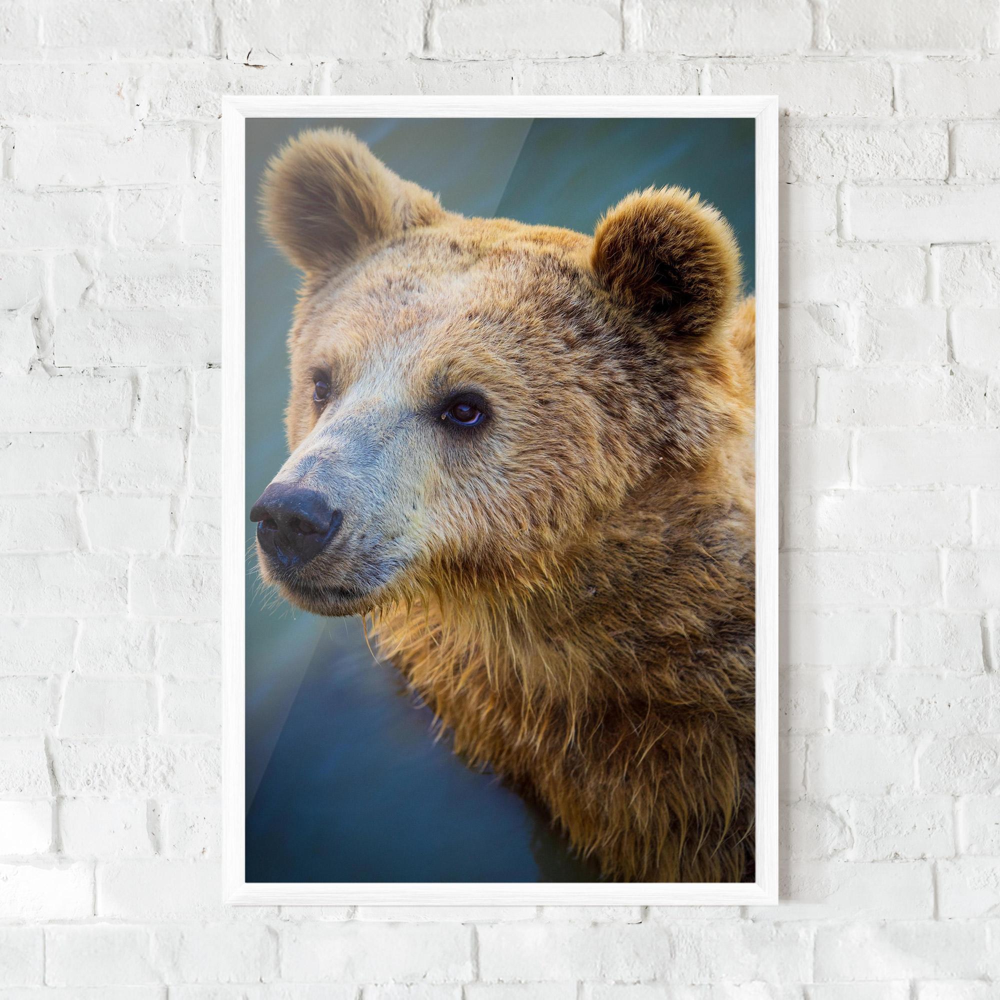 Plakat w Ramie Bear Head mockup 0