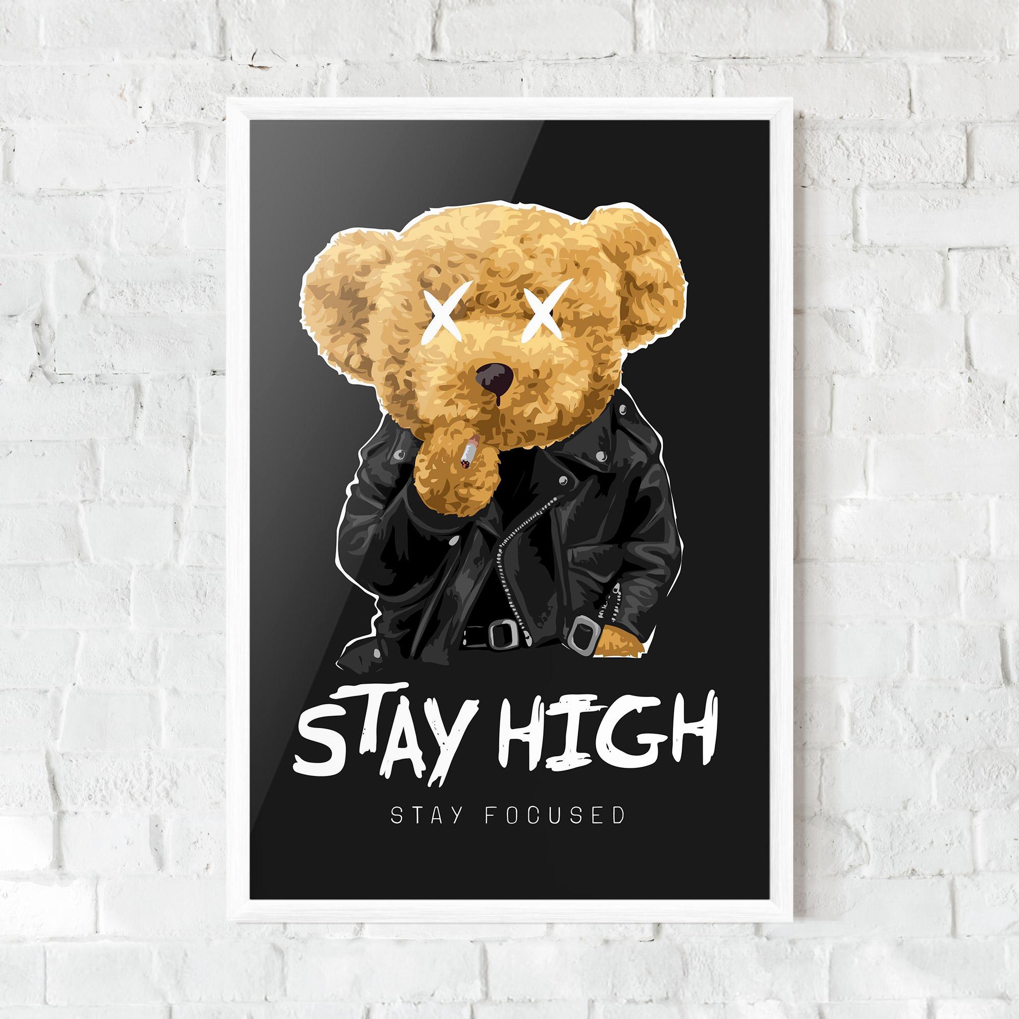 Plakat w Ramie Stay High mockup 0