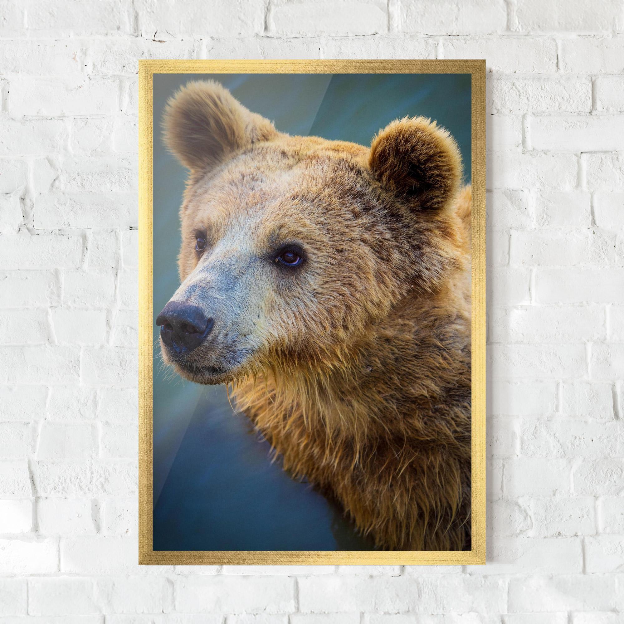 Plakat w Ramie Bear Head mockup 0