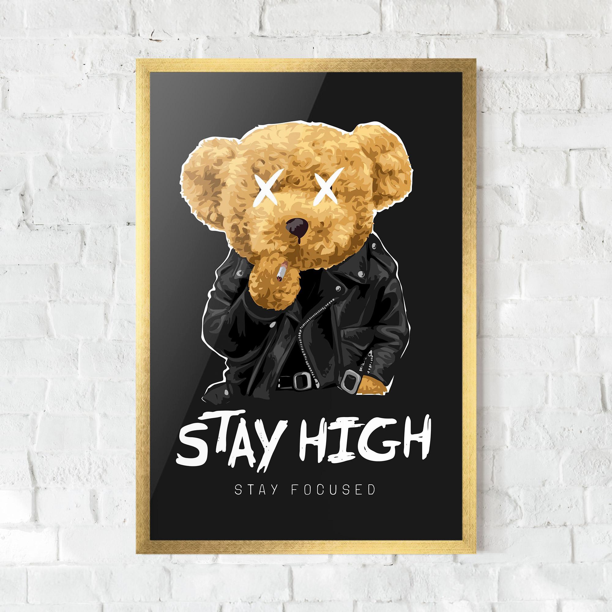 Plakat w Ramie Stay High mockup 0