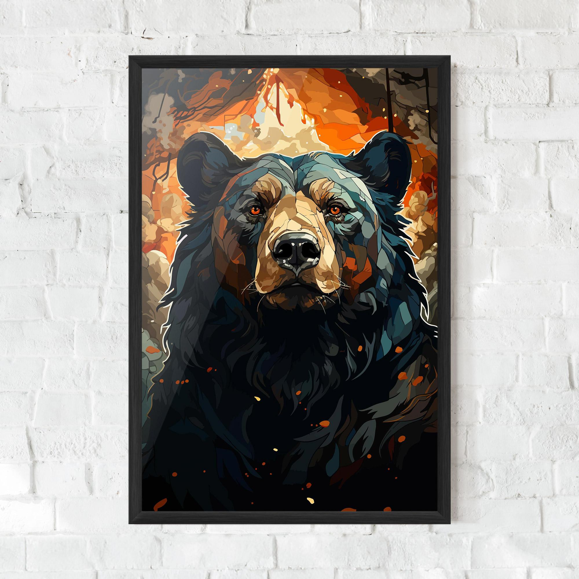 Plakat w Ramie Pretty Bear Art mockup 0