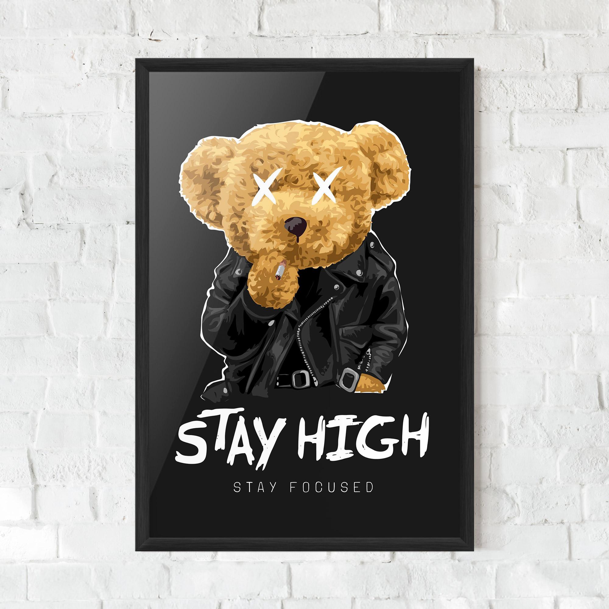 Plakat w Ramie Stay High mockup 0
