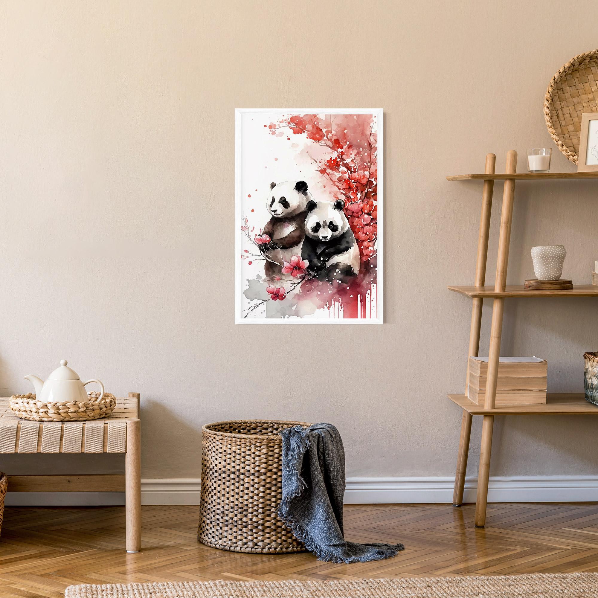 Plakat w Ramie Blossom Panda mockup 9