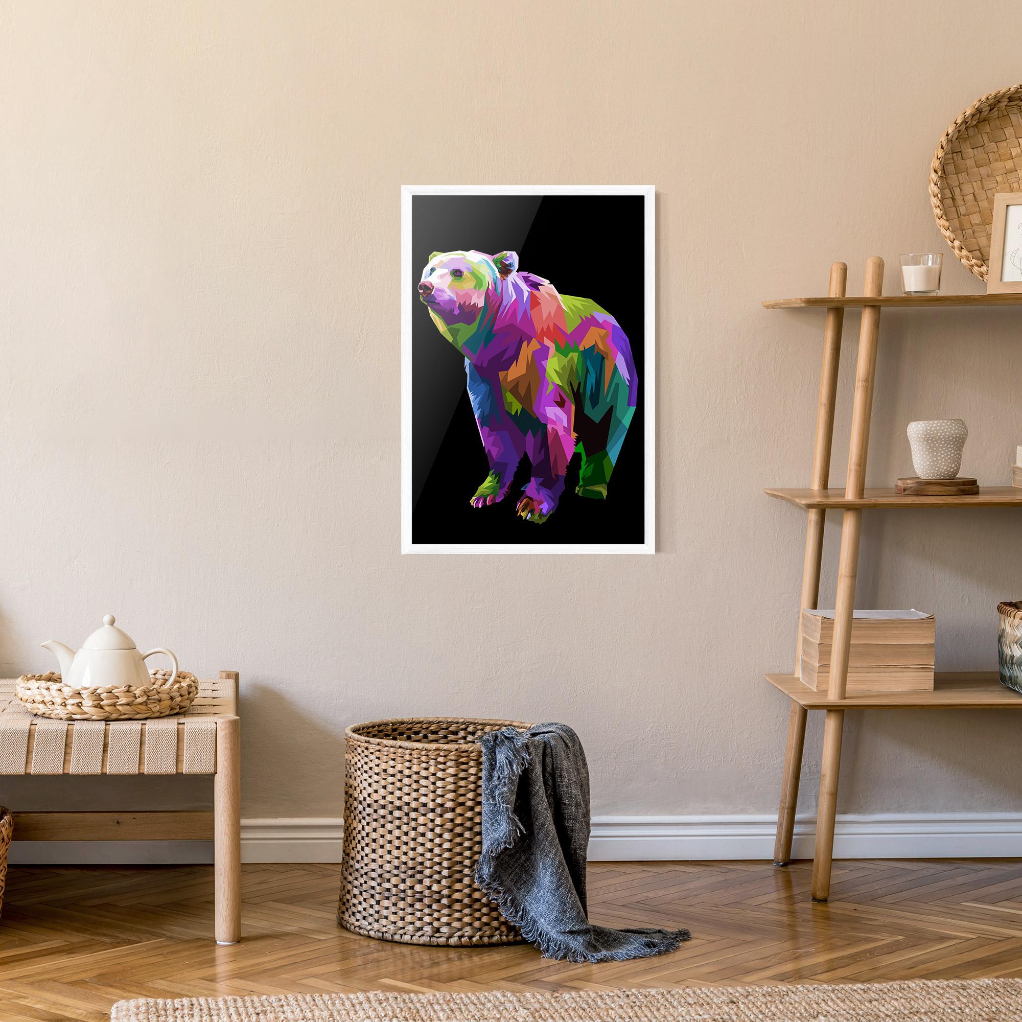 Plakat w Ramie Colorful Icebear mockup 9