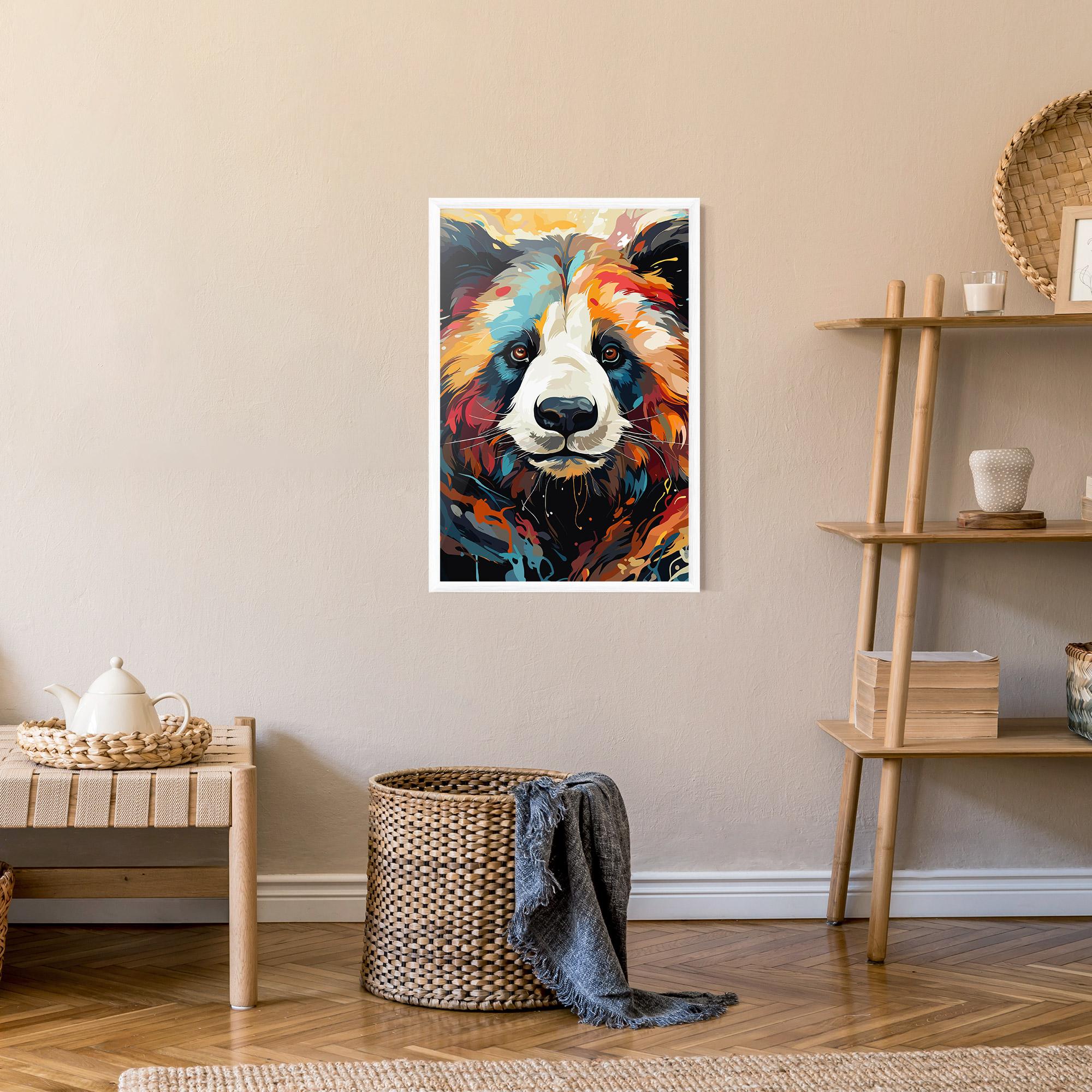 Plakat w Ramie Cream Color Bear mockup 9