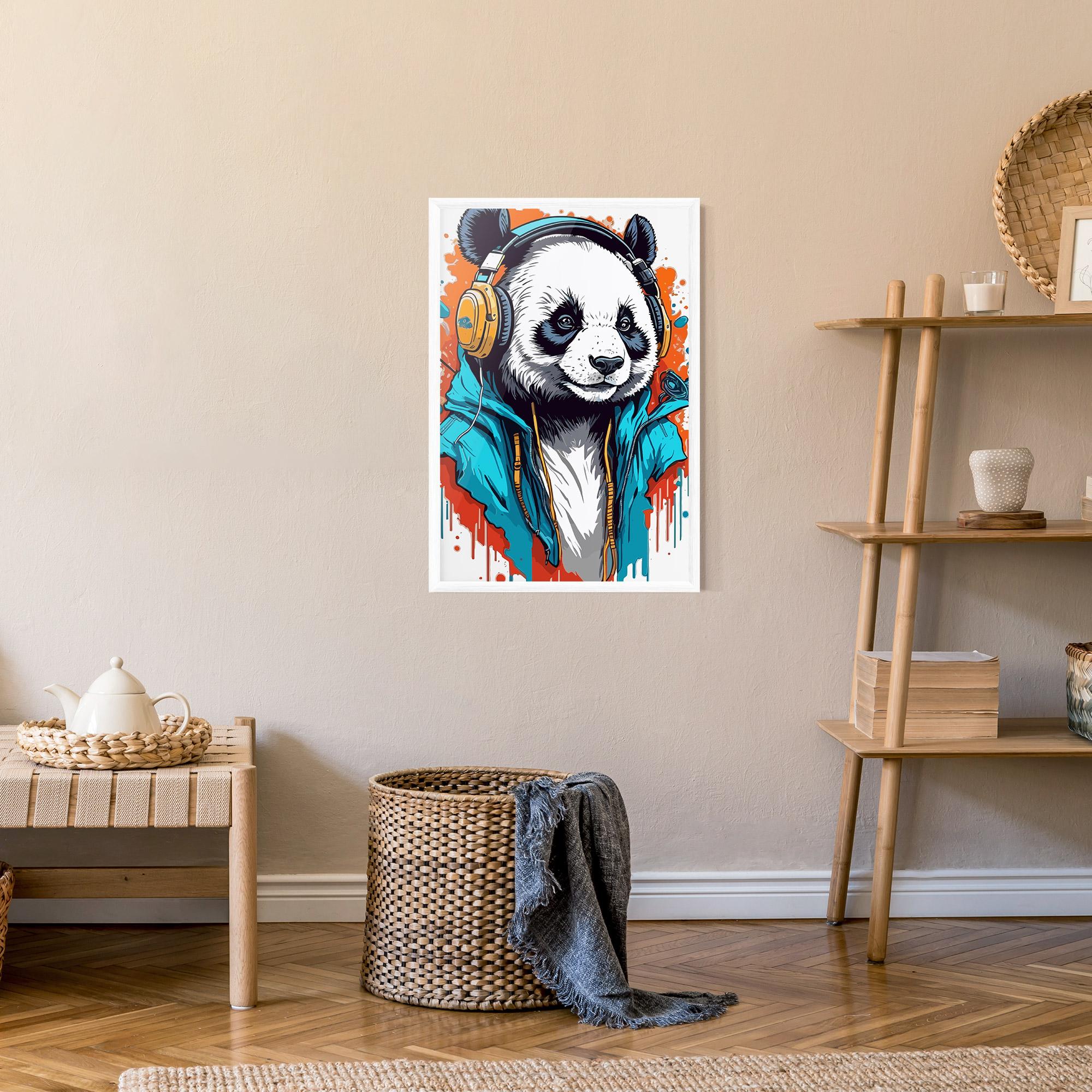 Plakat w Ramie Music Panda mockup 9