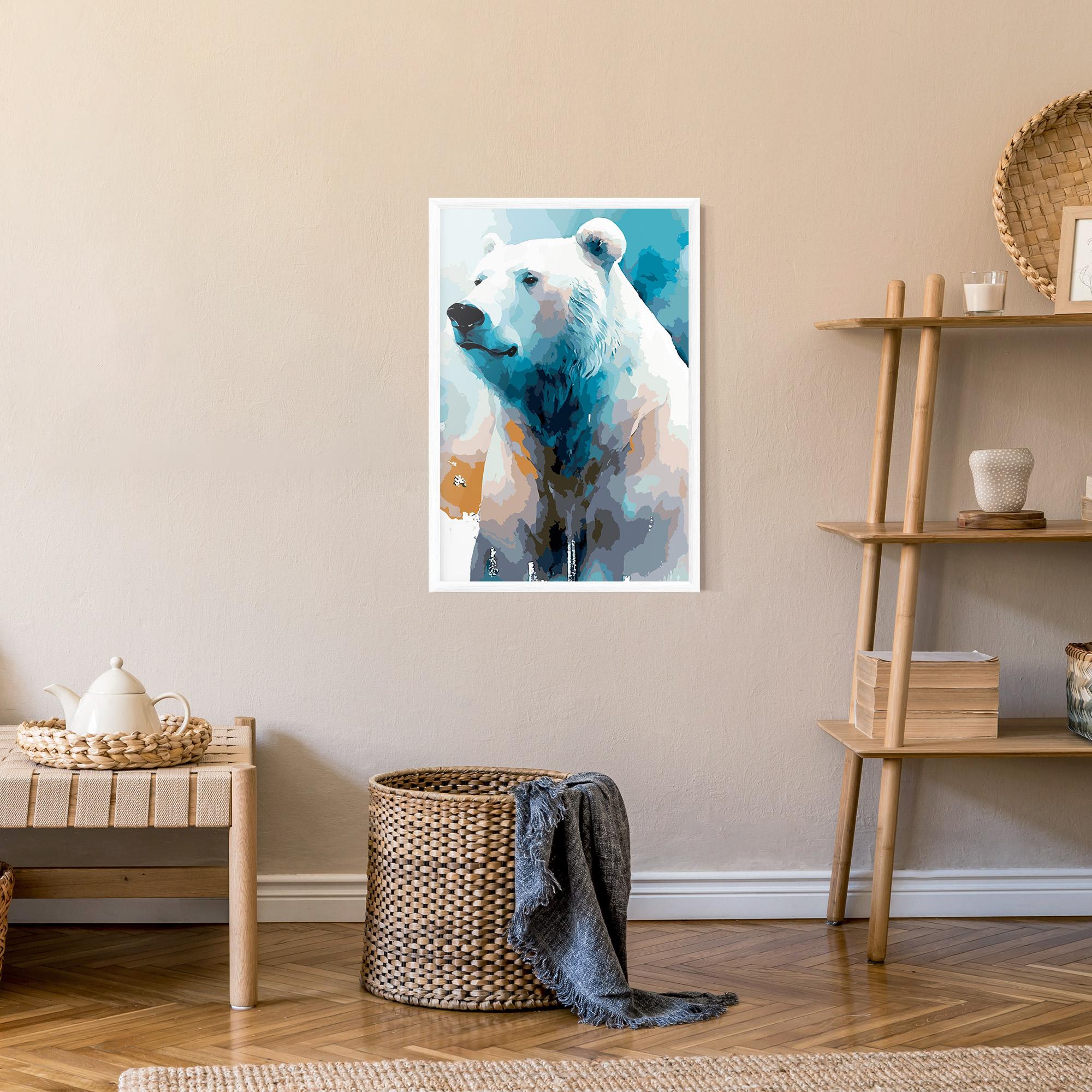 Plakat w Ramie Polar White Bear mockup 9