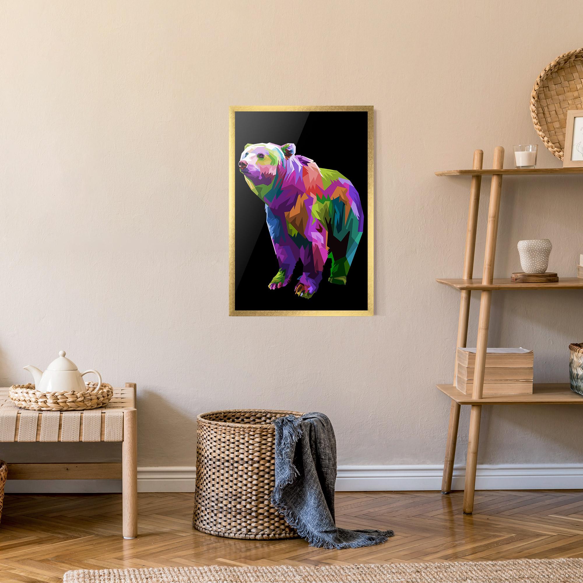 Plakat w Ramie Colorful Icebear mockup 9