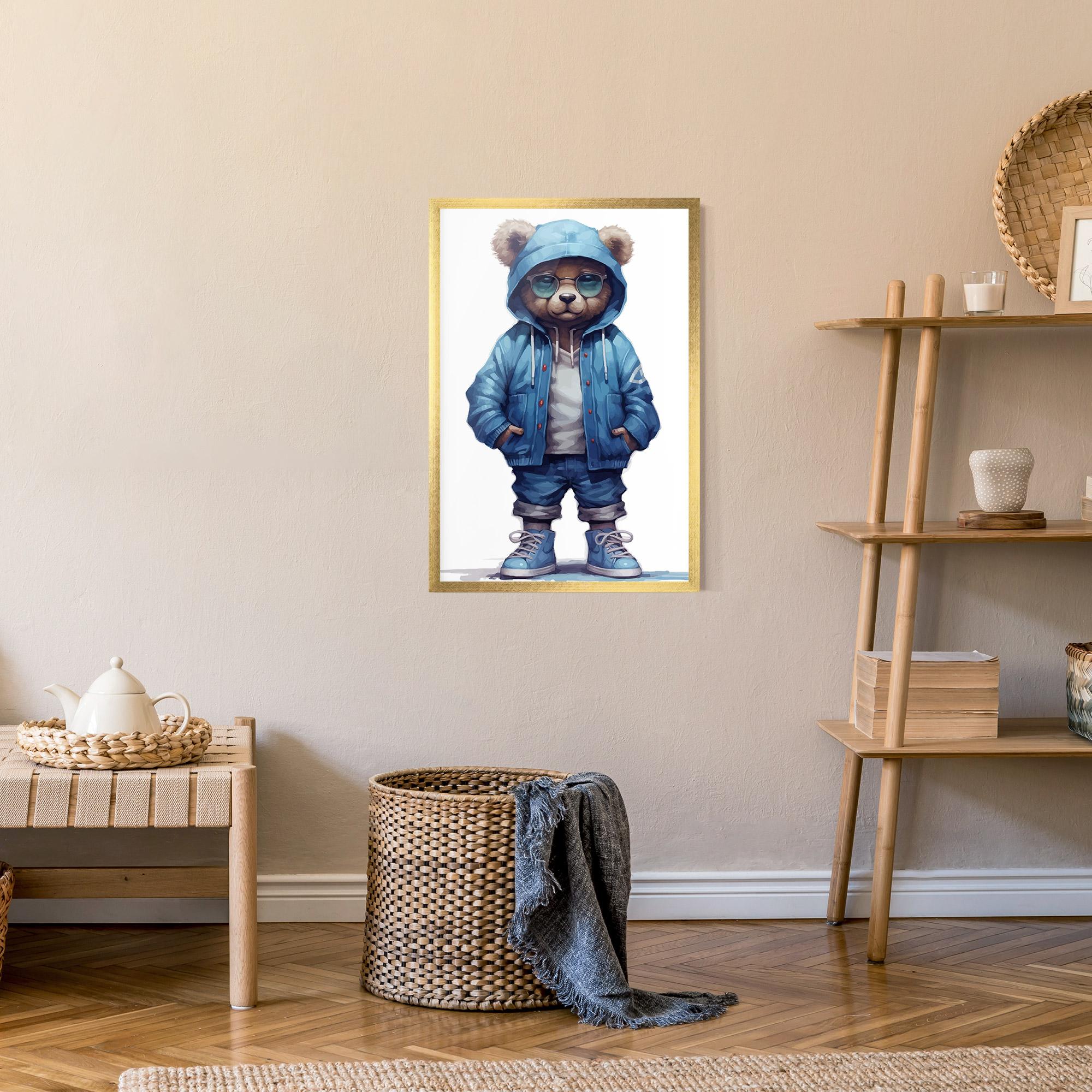 Plakat w Ramie Glasses Bear mockup 9