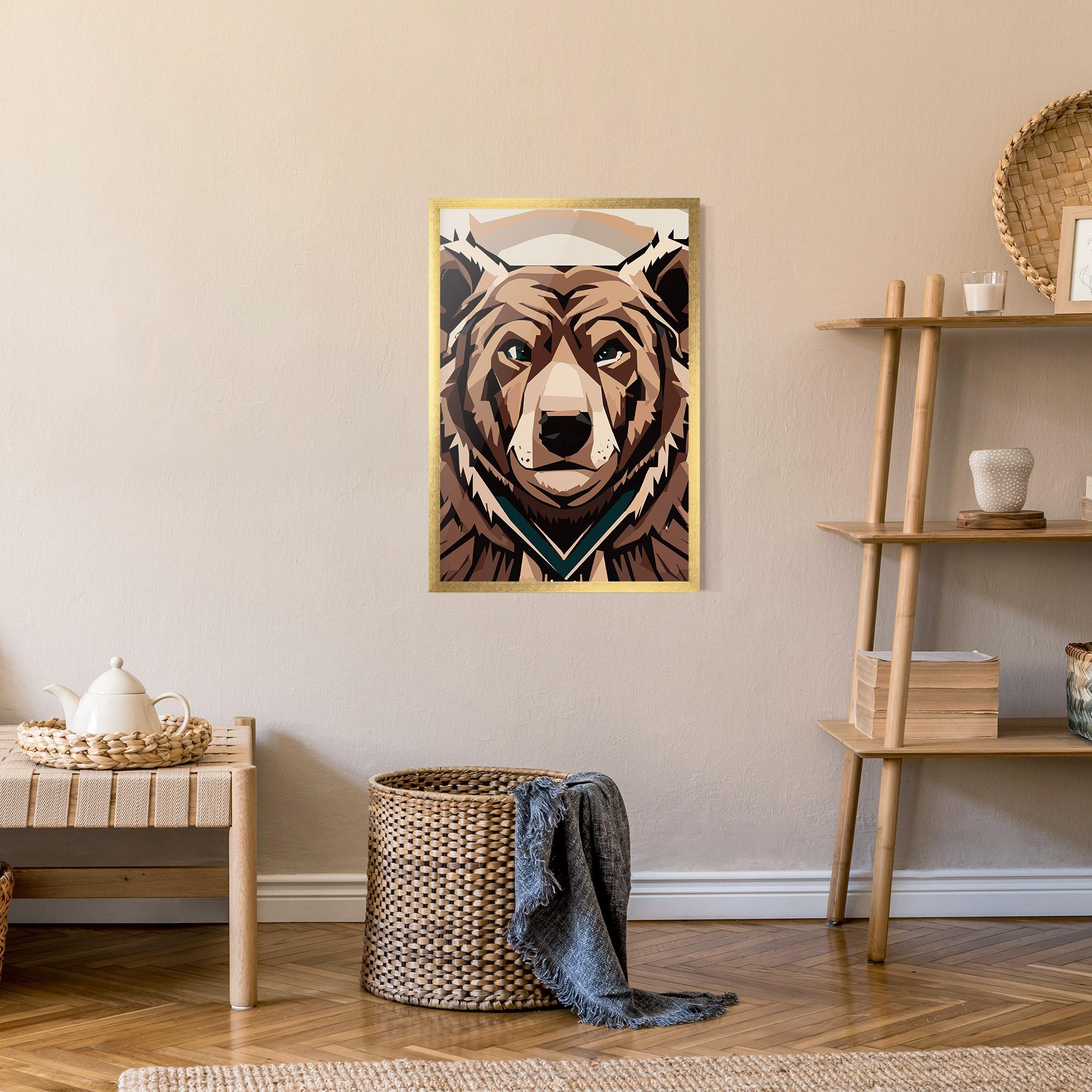 Plakat w Ramie Grizzly Art mockup 9