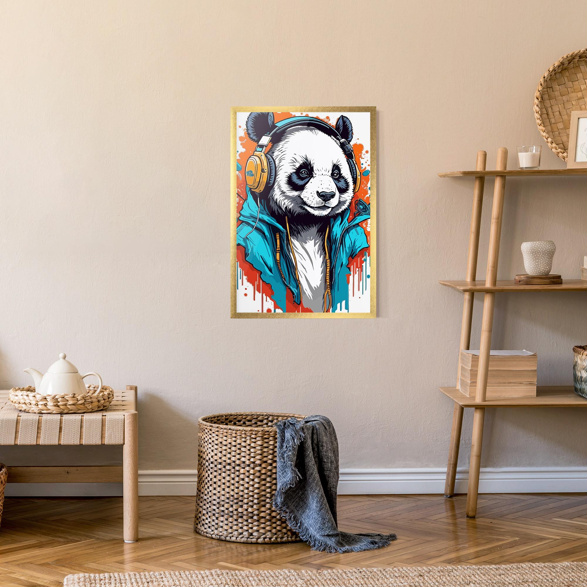 Plakat w Ramie Music Panda mockup 9