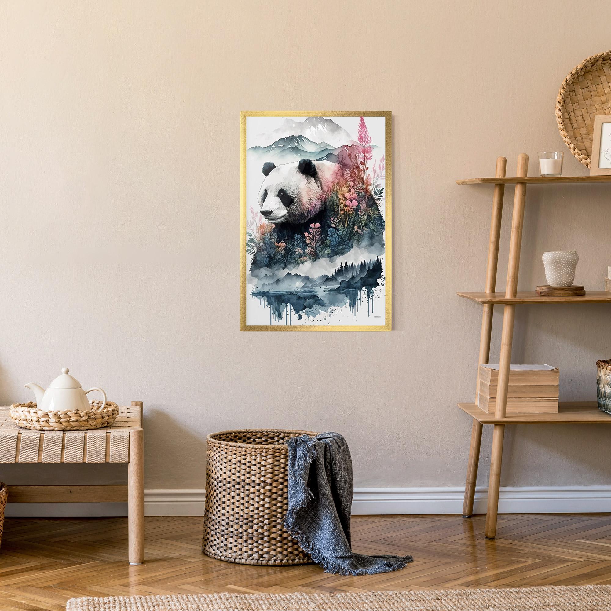 Plakat w Ramie Panda Art mockup 9