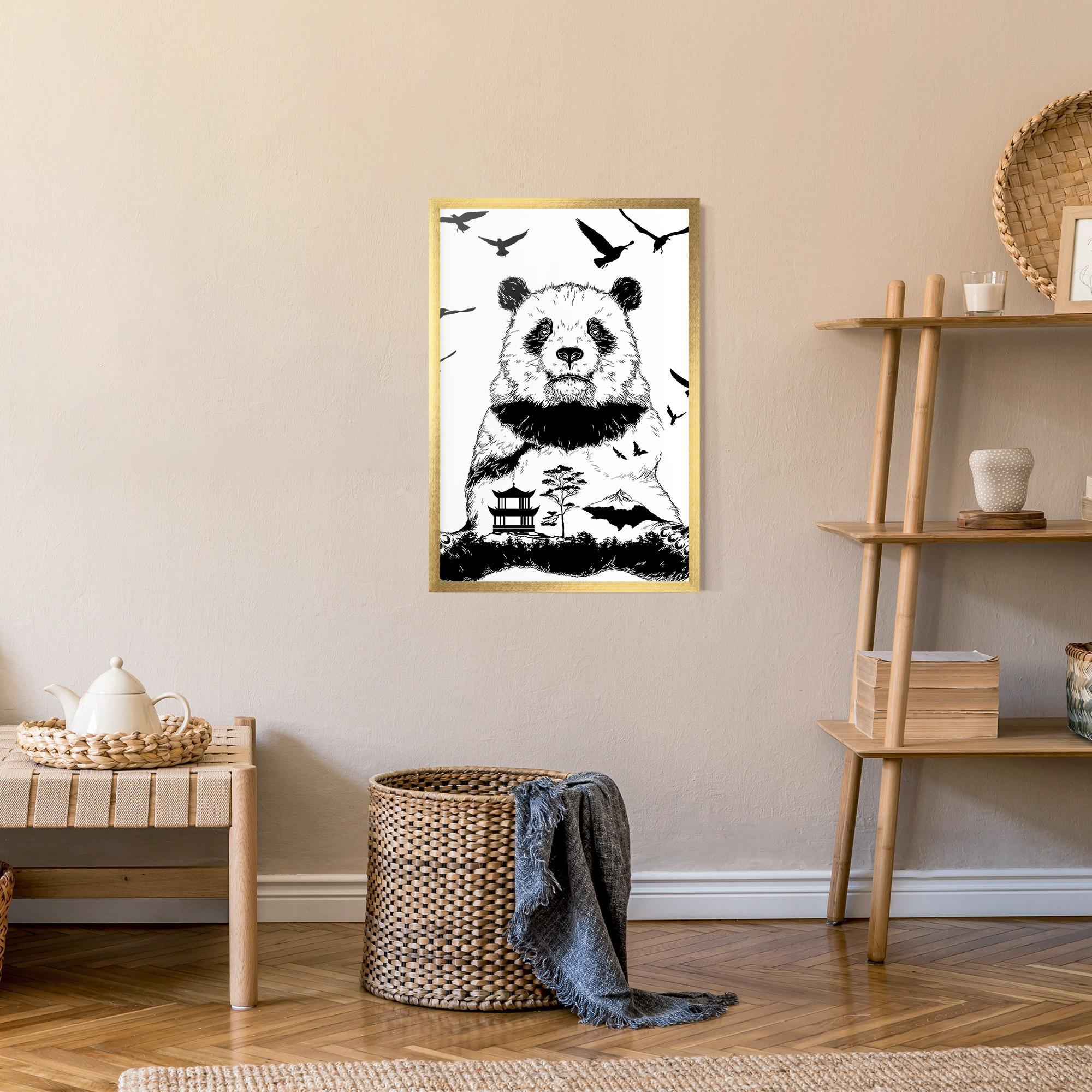 Plakat w Ramie Panda Bear mockup 9