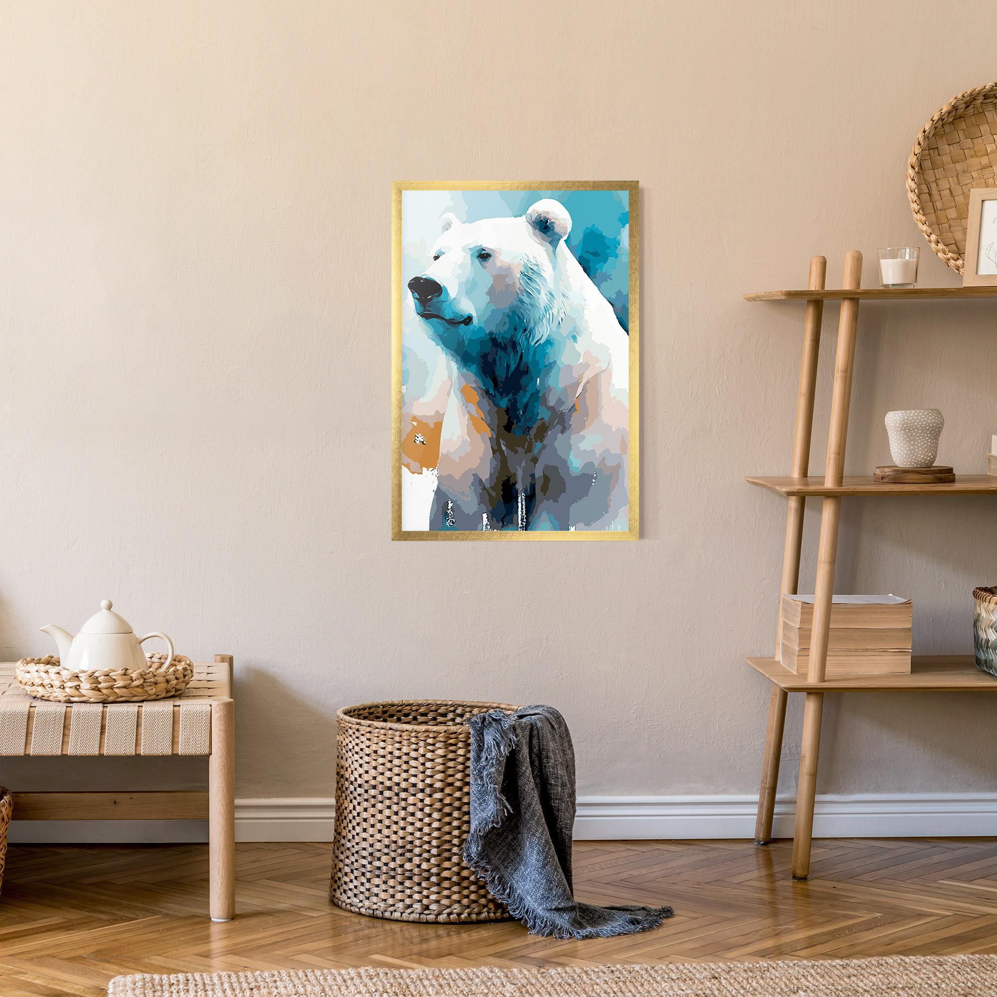 Plakat w Ramie Polar White Bear mockup 9