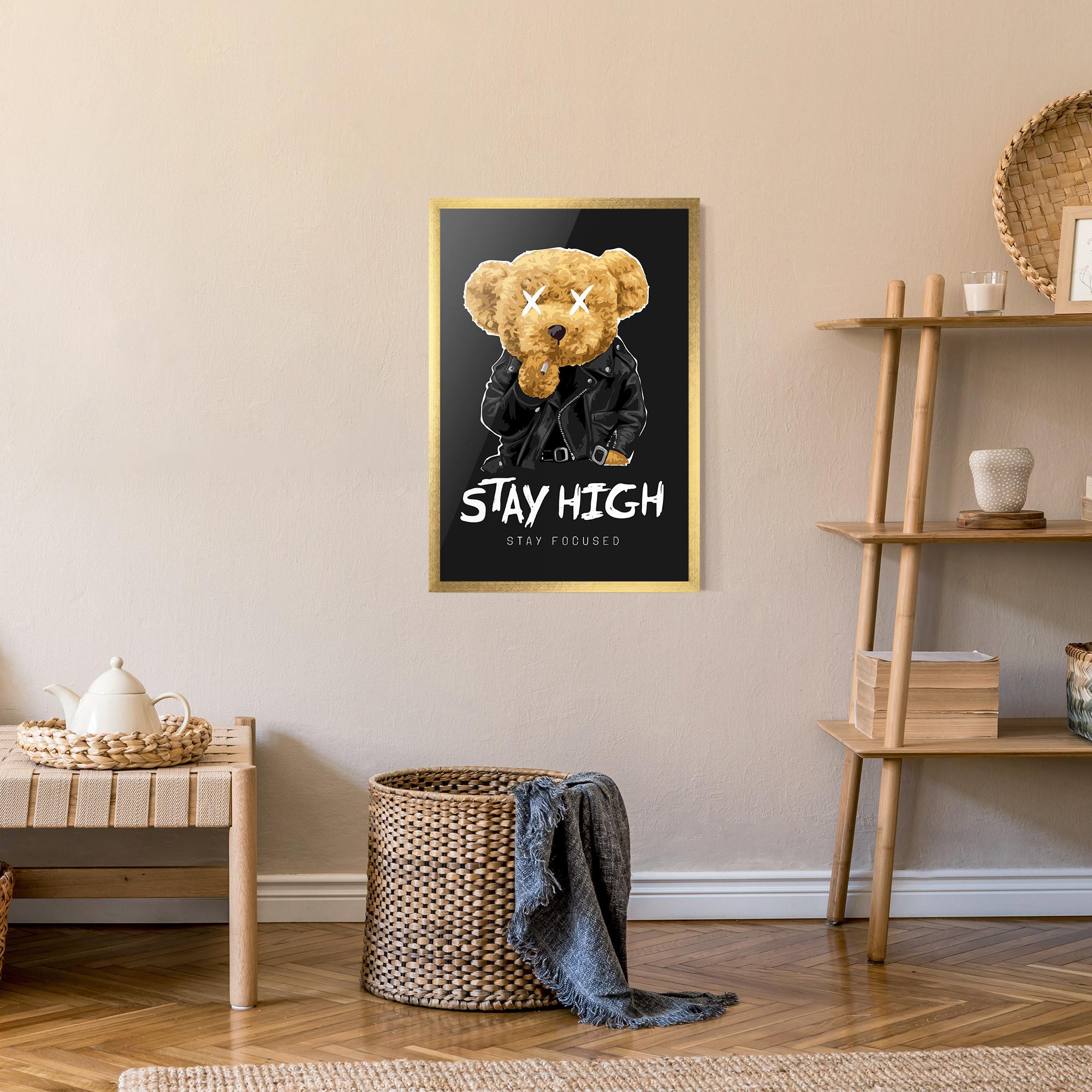 Plakat w Ramie Stay High mockup 9