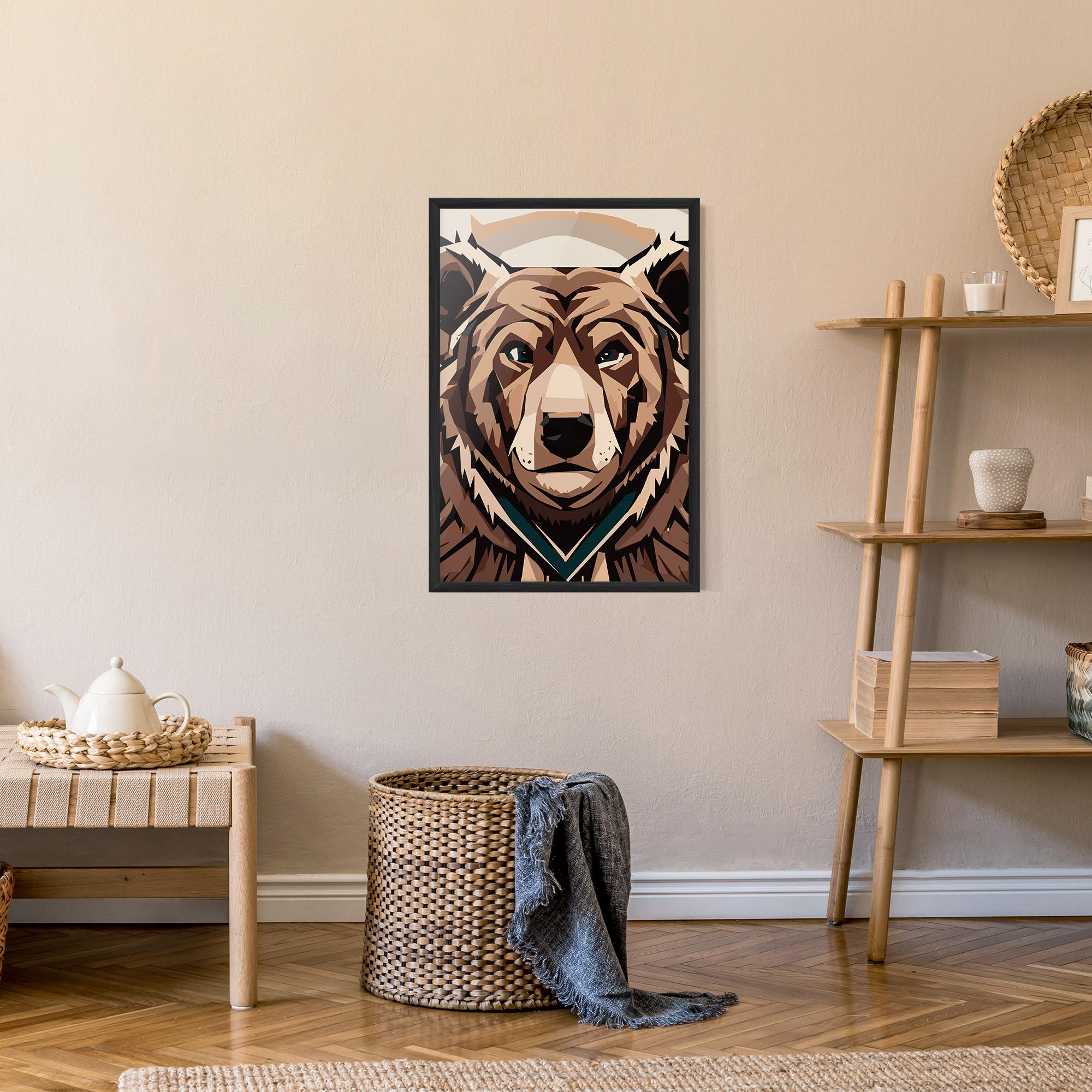 Plakat w Ramie Grizzly Art mockup 9