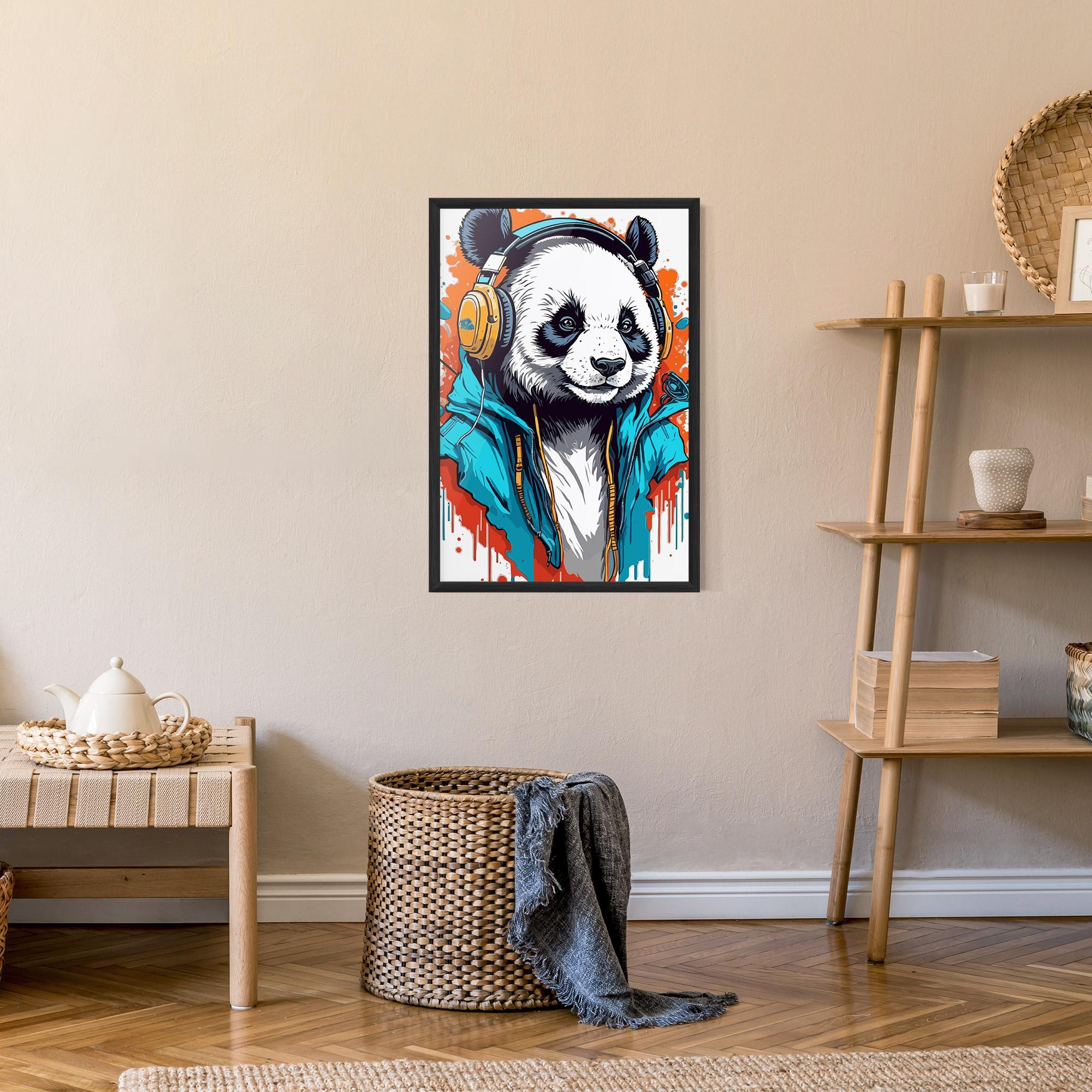 Plakat w Ramie Music Panda mockup 9