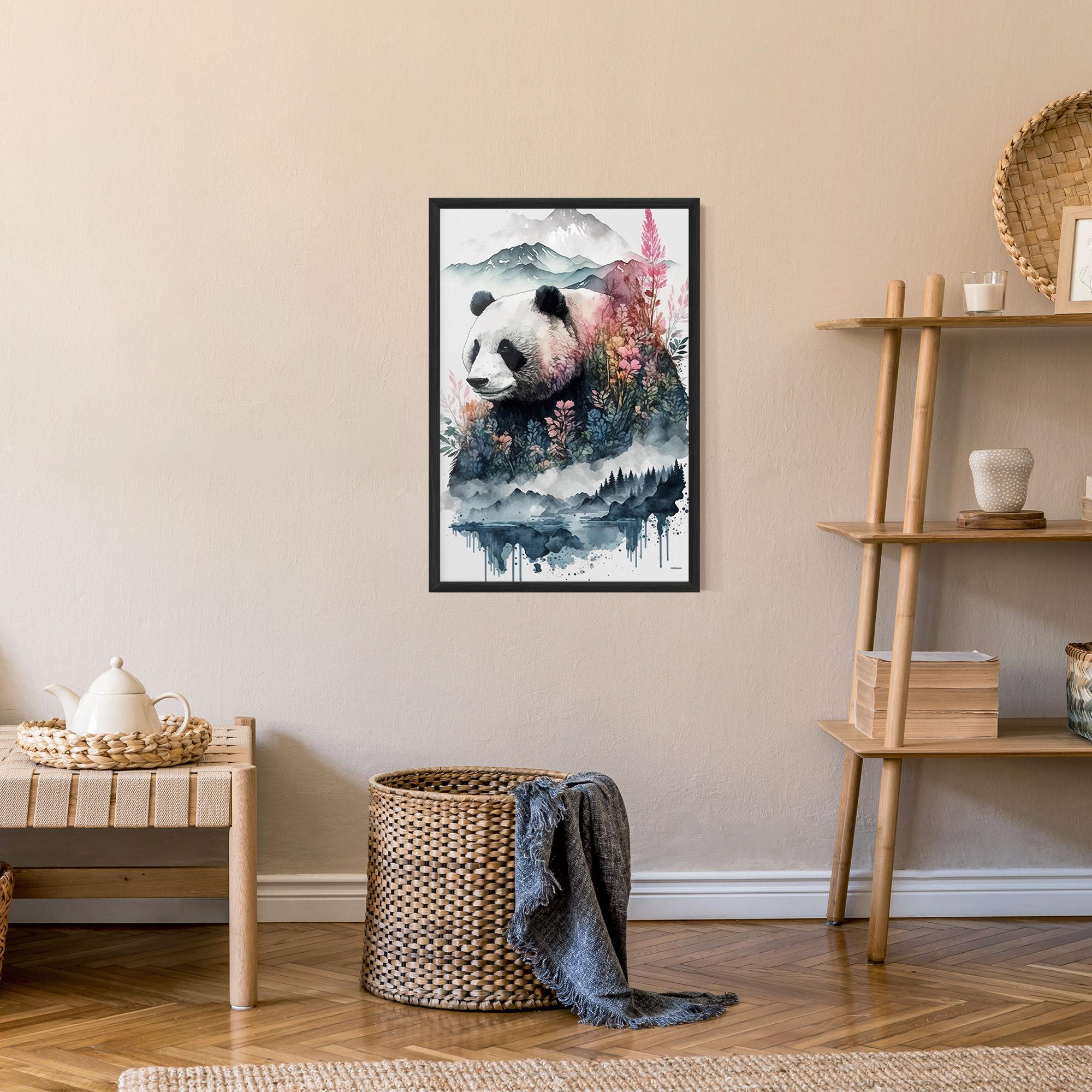 Plakat w Ramie Panda Art mockup 9