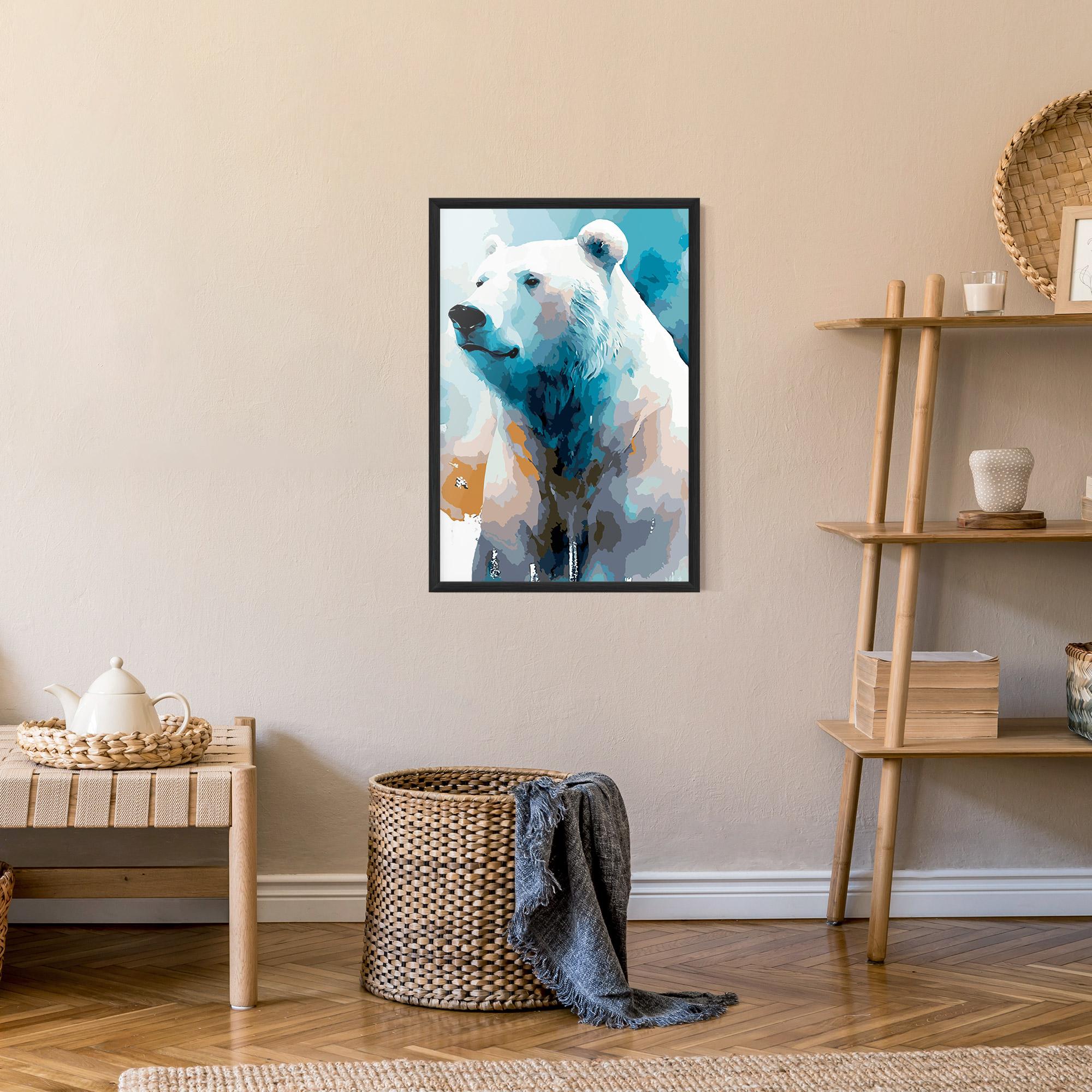 Plakat w Ramie Polar White Bear mockup 9