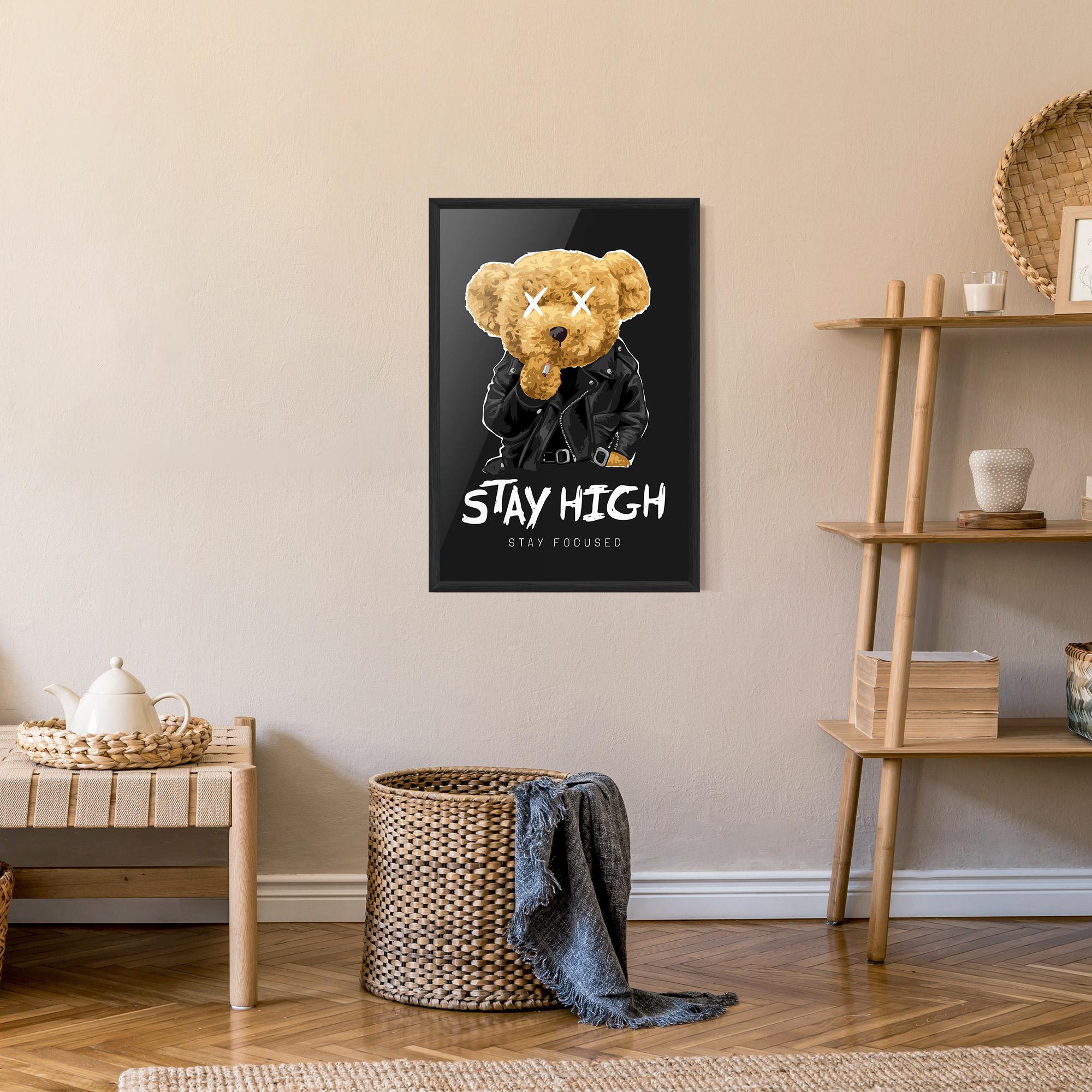 Plakat w Ramie Stay High mockup 9