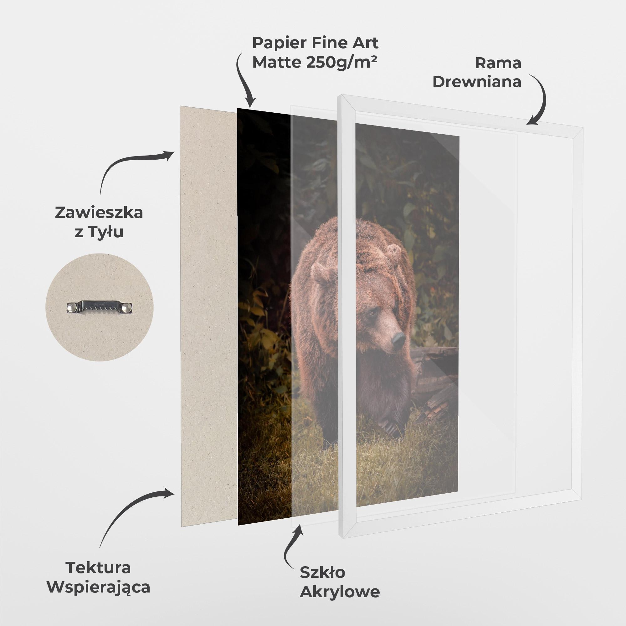 Plakat w Ramie Brown Bear mockup 1