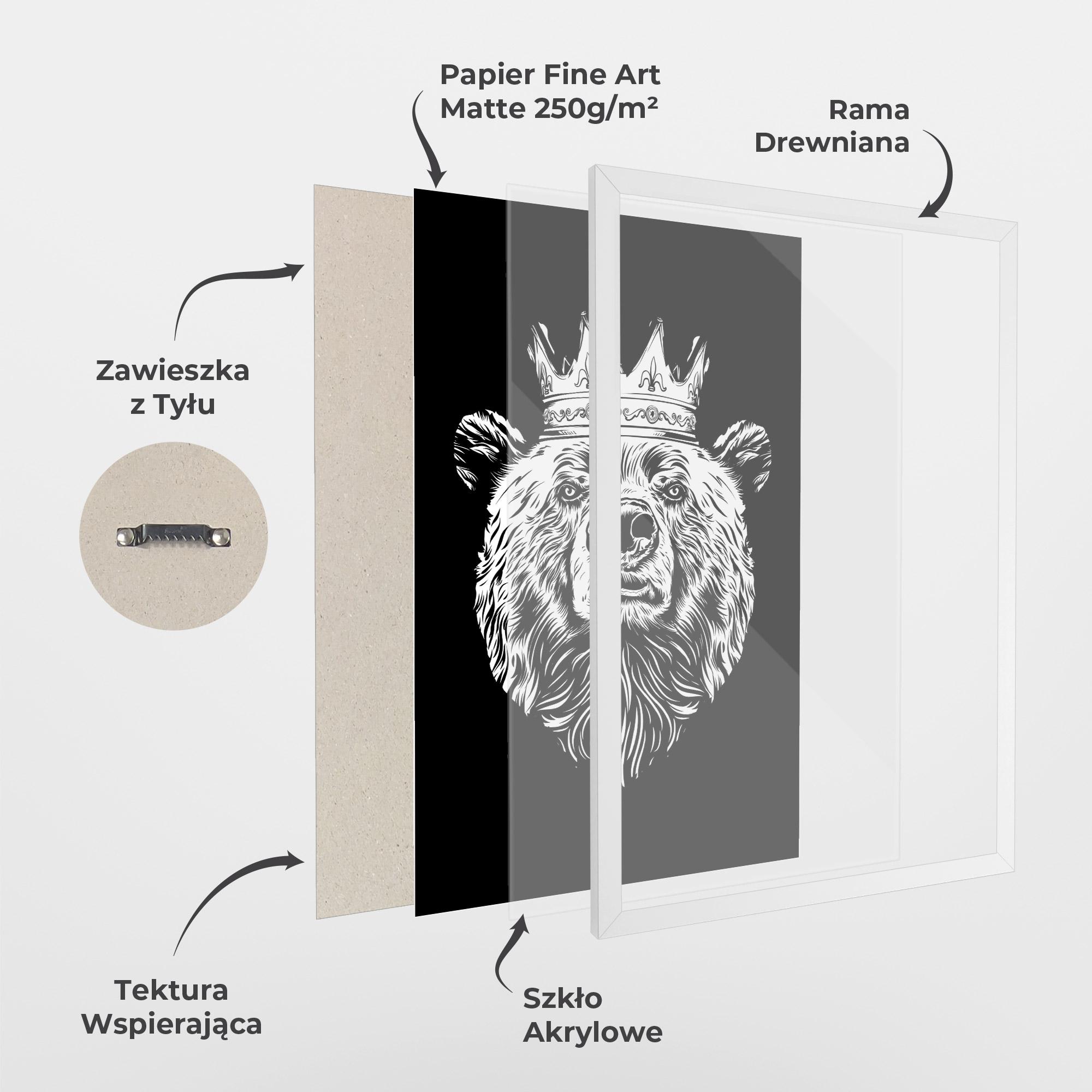 Plakat w Ramie King Bear mockup 1