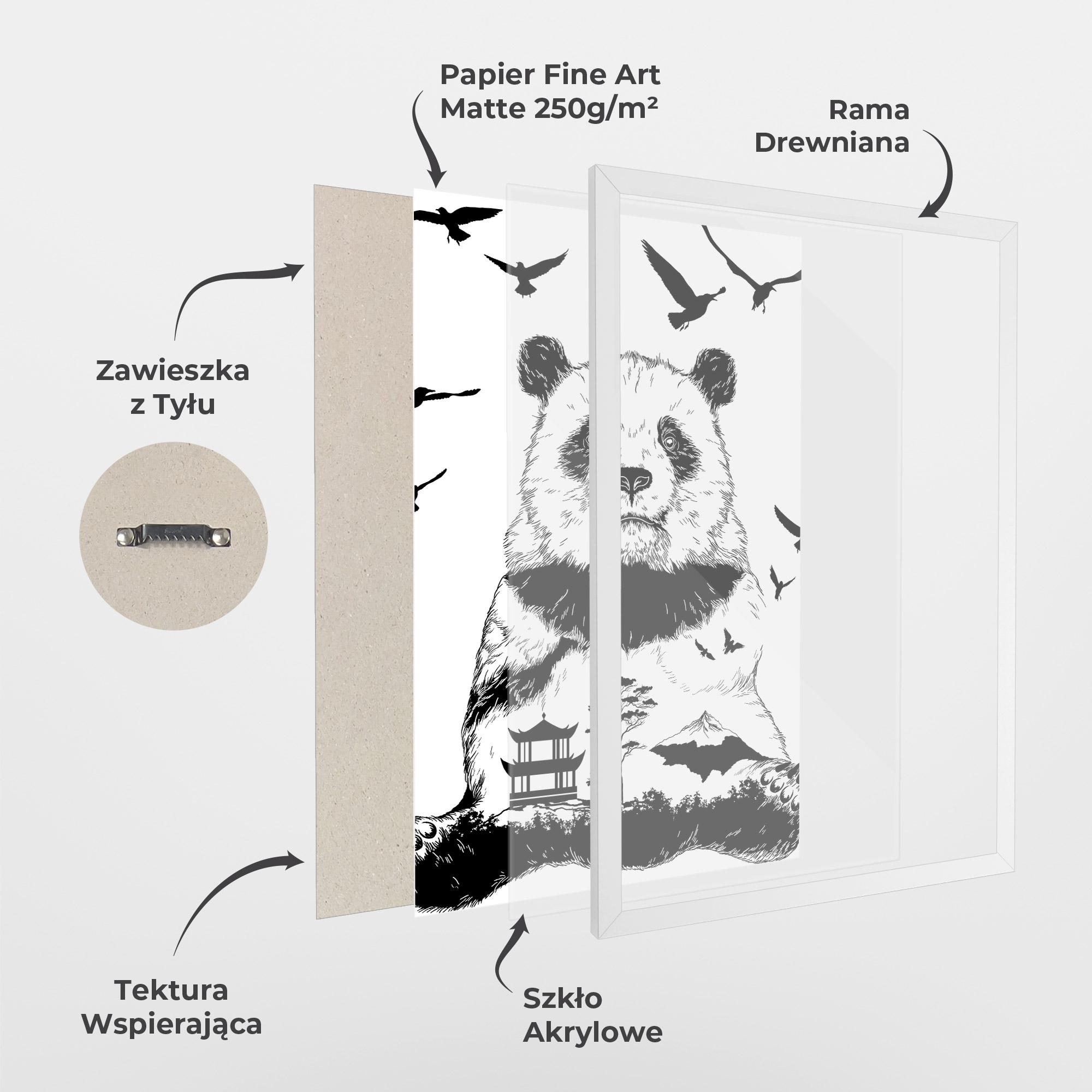 Plakat w Ramie Panda Bear mockup 1