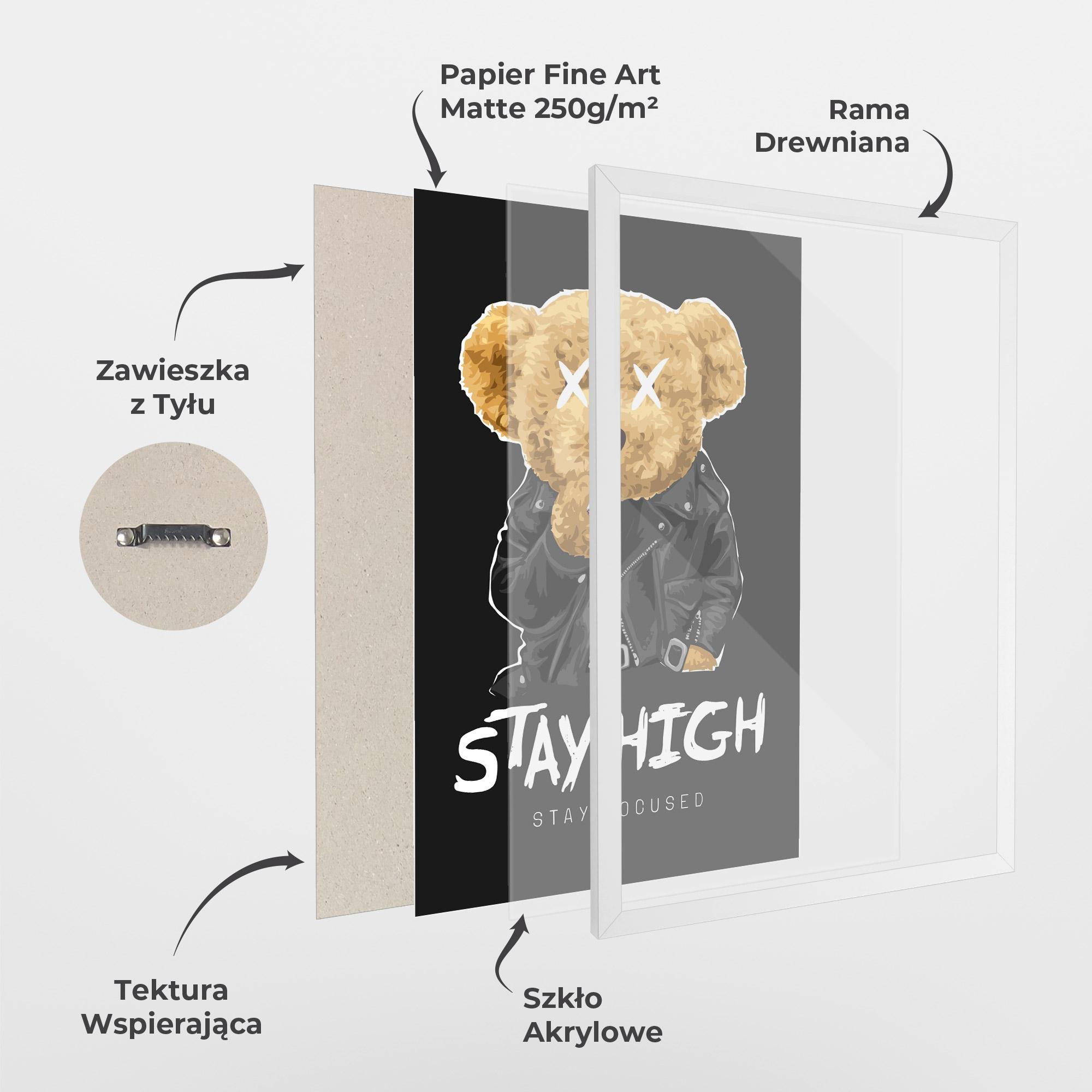 Plakat w Ramie Stay High mockup 1