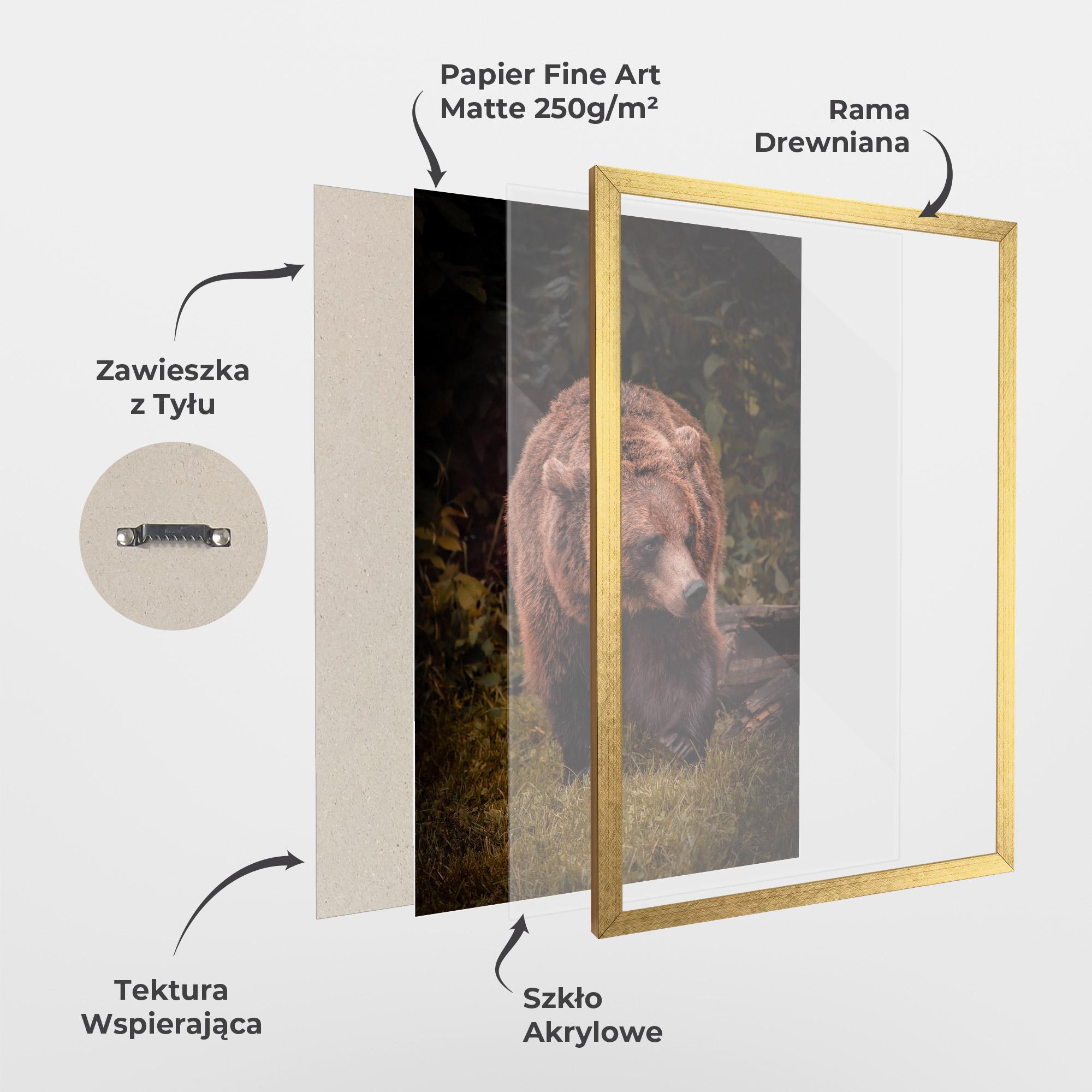 Plakat w Ramie Brown Bear mockup 1