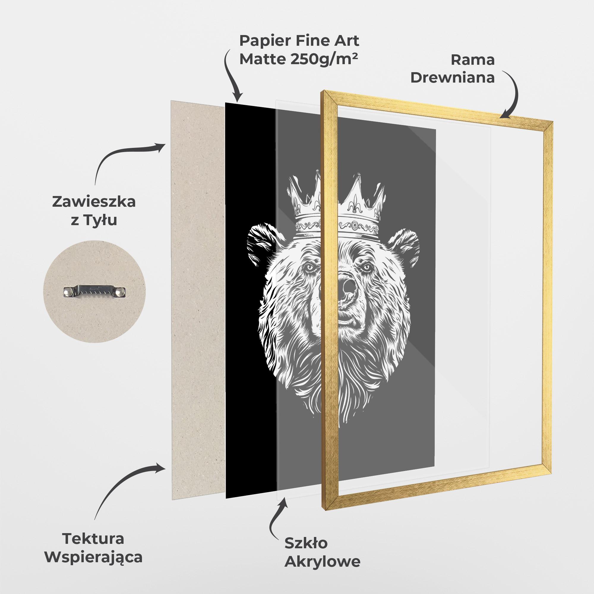 Plakat w Ramie King Bear mockup 1