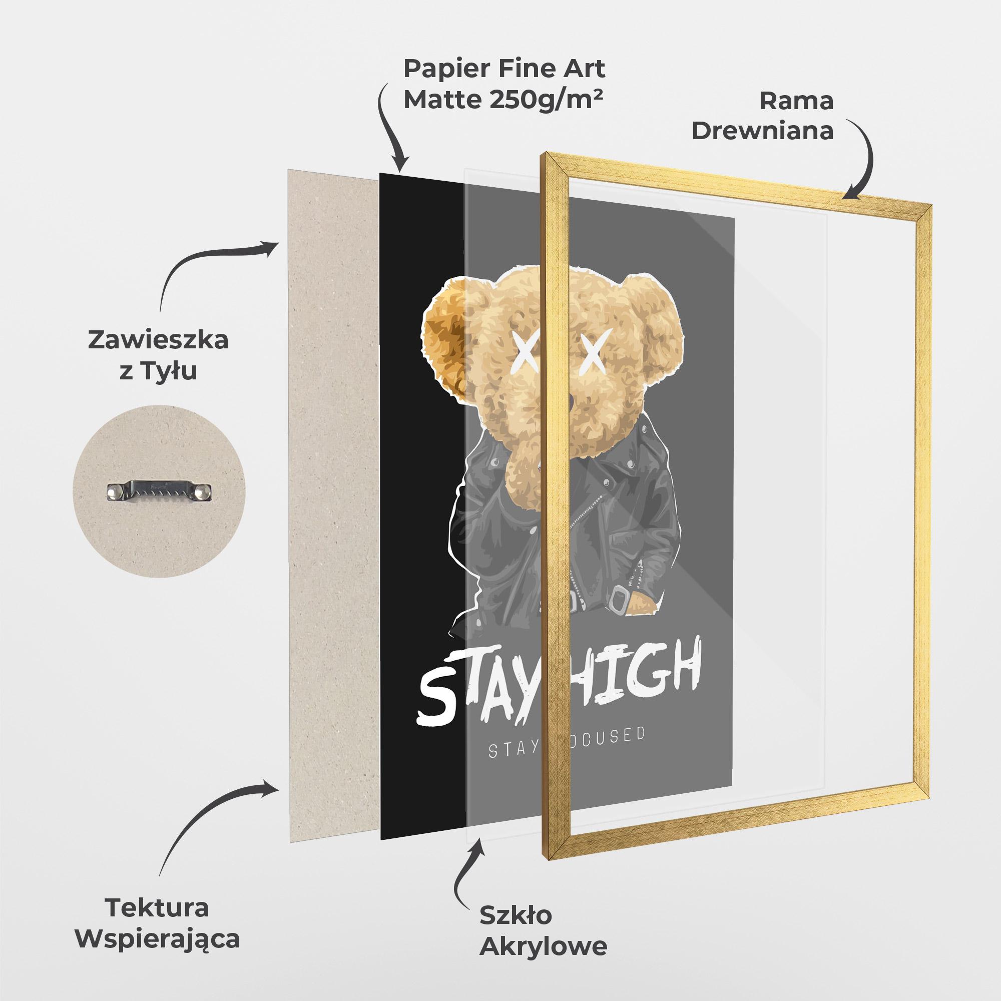 Plakat w Ramie Stay High mockup 1